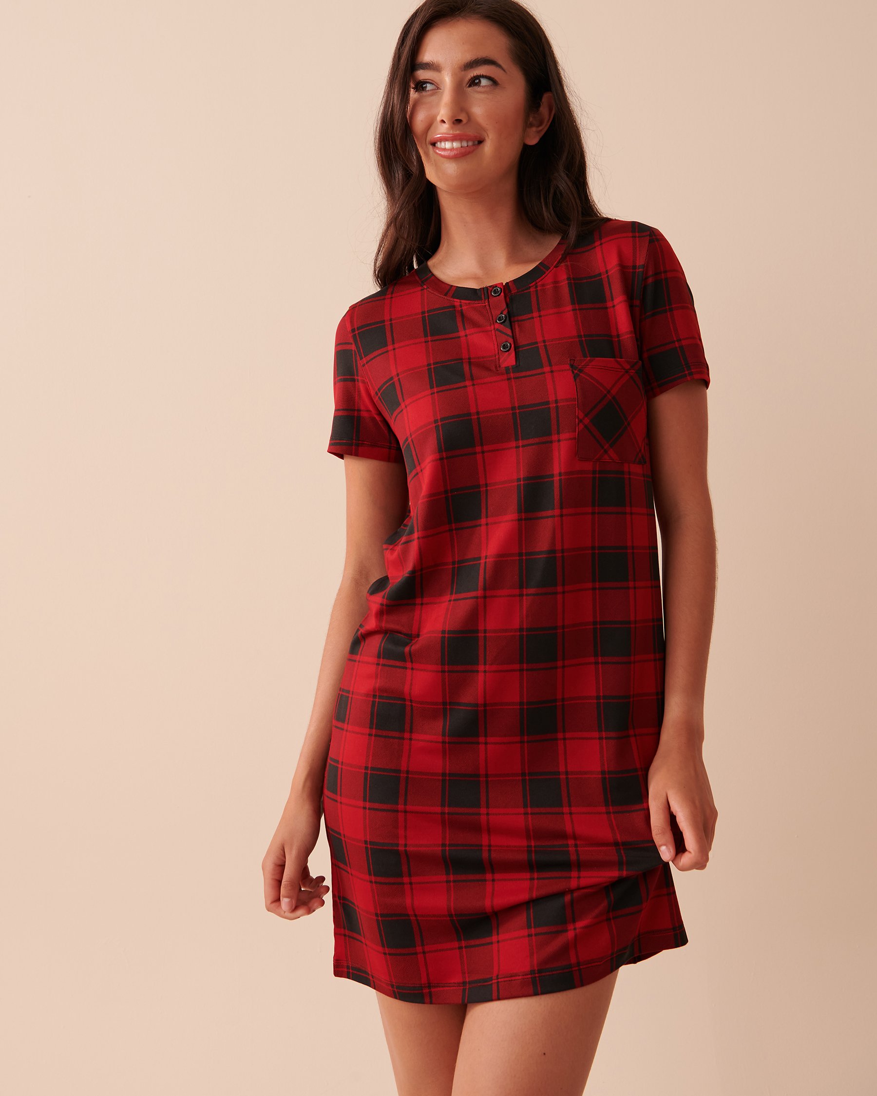 LA VIE EN ROSE Buffalo Plaid Super Soft Sleepshirt Buffalo Plaid 40500317 - View1