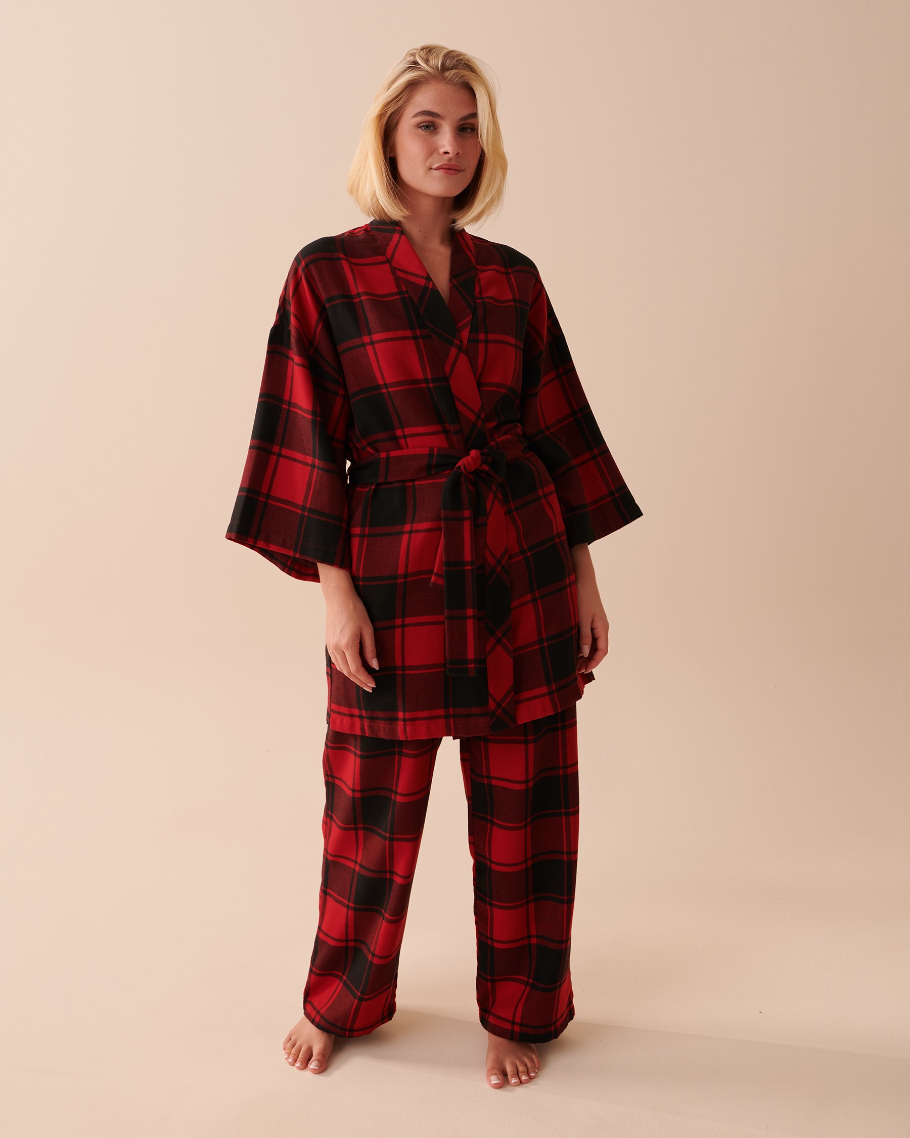 LA VIE EN ROSE Kimono à carreaux buffalo Carreaux buffalo 40600150 - View6