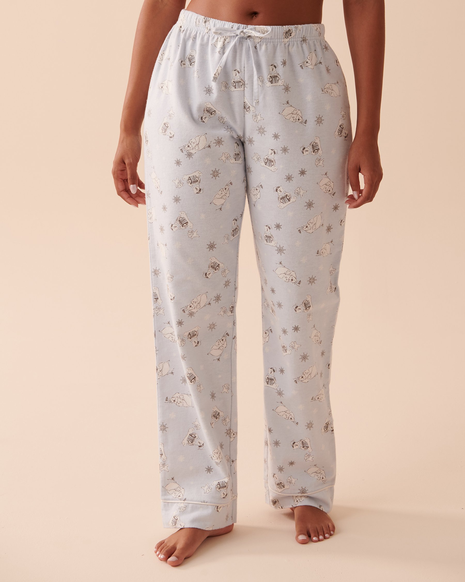 LA VIE EN ROSE Animal Flannel PJ Set Polar Bears 40400055 - View4