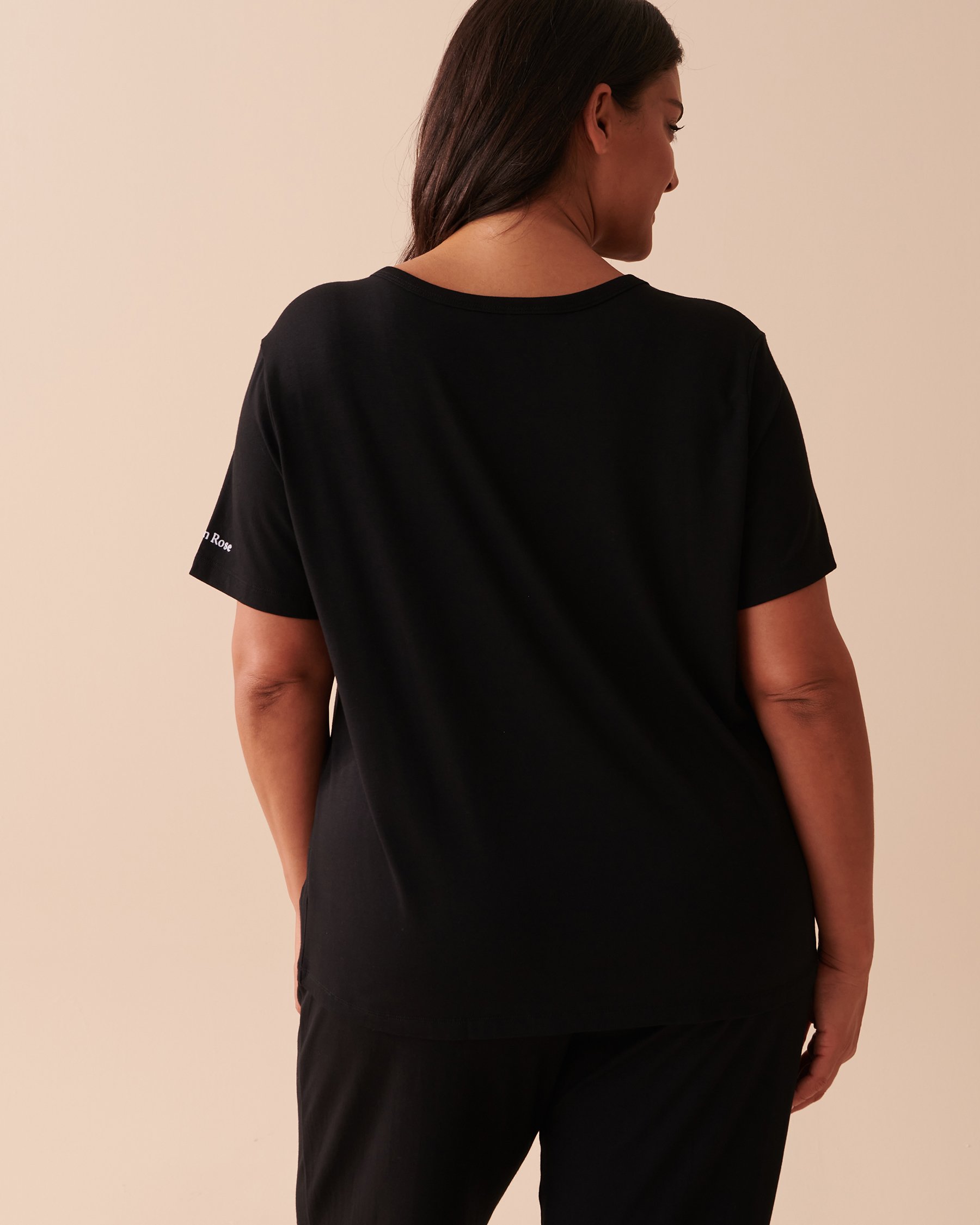 LA VIE EN ROSE T-shirt col en V en bambou Nuit étoilée 40100513 - View2