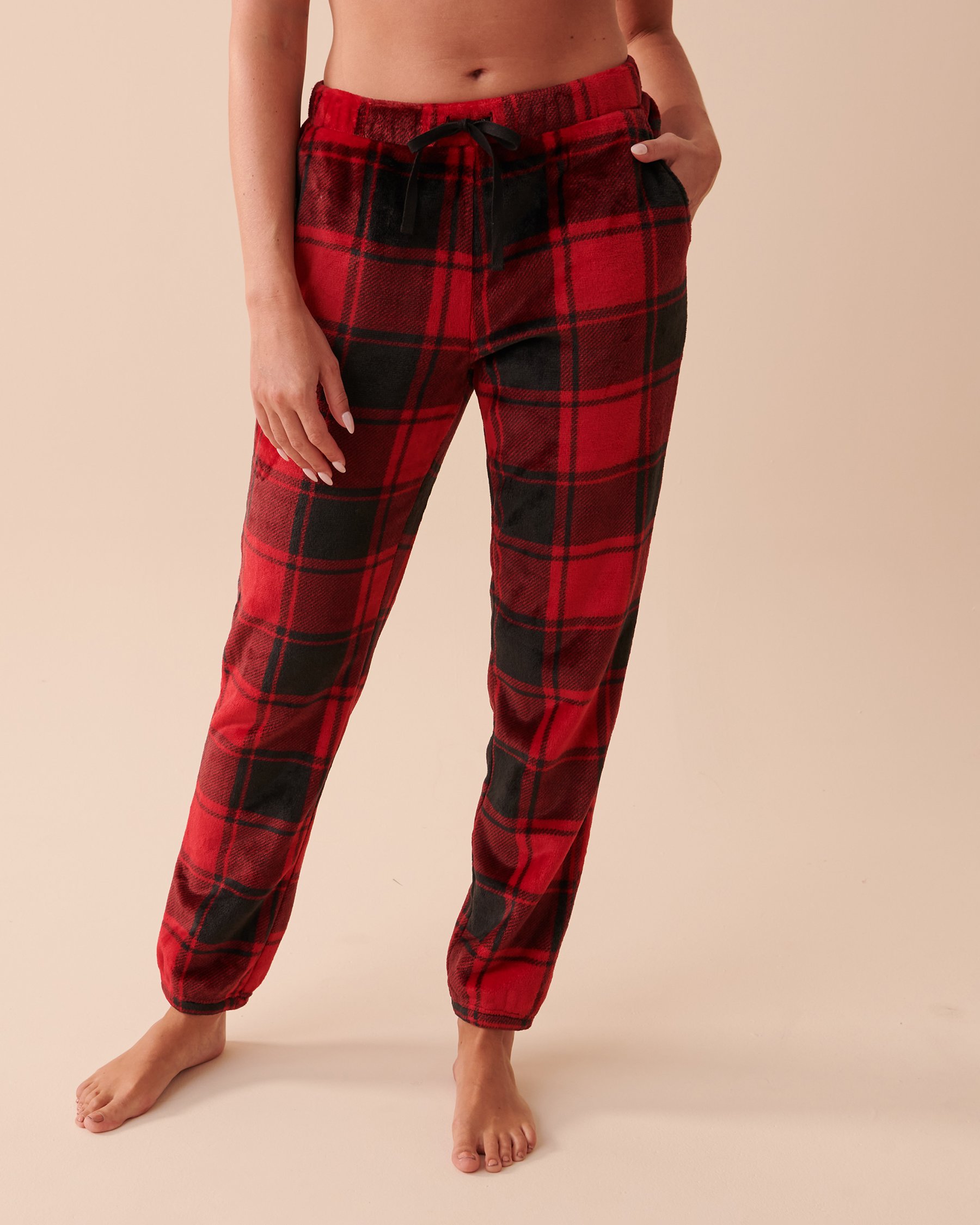 LA VIE EN ROSE Buffalo Plaid Soft Plush PJ Set Buffalo Plaid 40400061 - View4