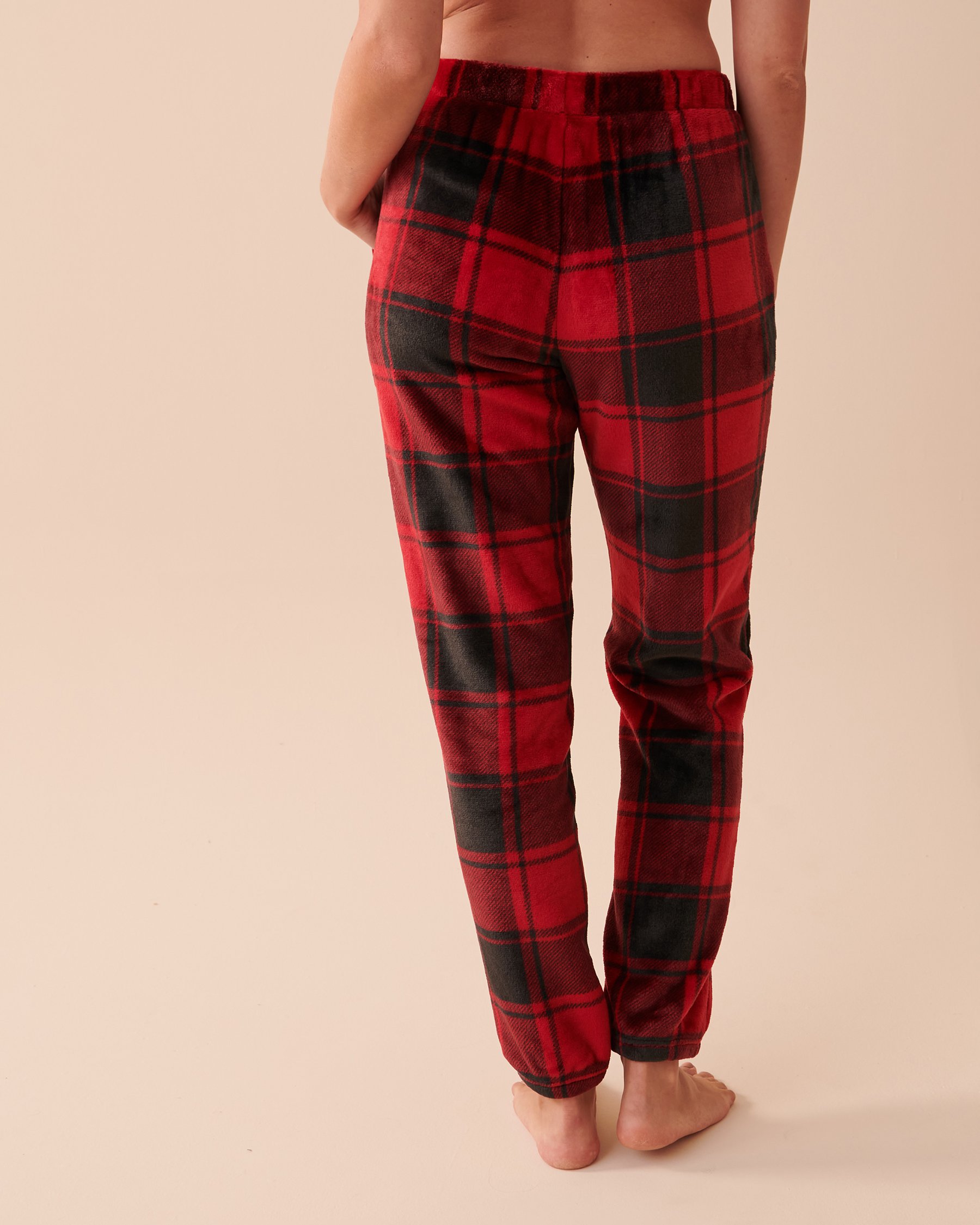 LA VIE EN ROSE Buffalo Plaid Soft Plush PJ Set Buffalo Plaid 40400061 - View5