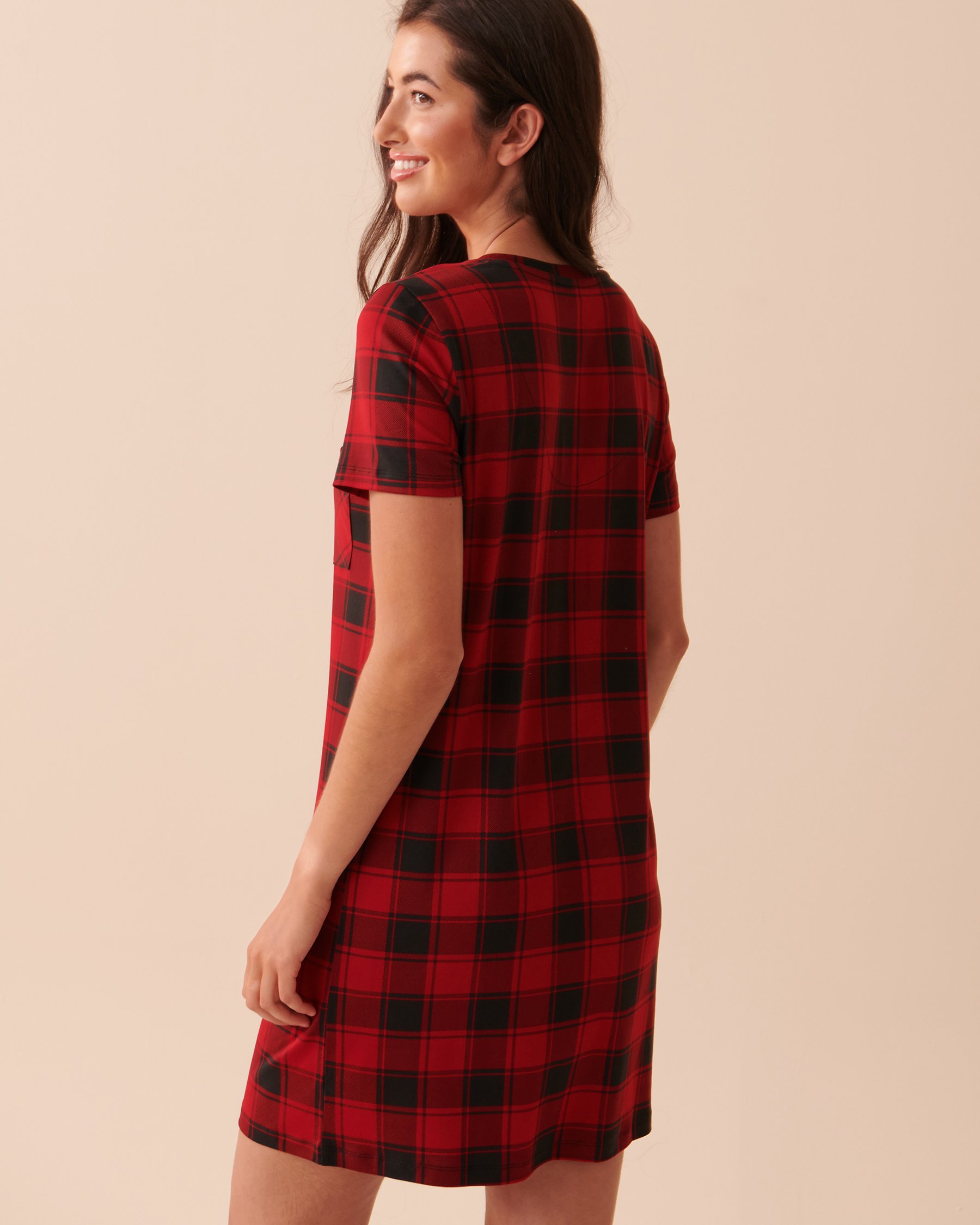 LA VIE EN ROSE Buffalo Plaid Super Soft Sleepshirt Buffalo Plaid 40500317 - View2