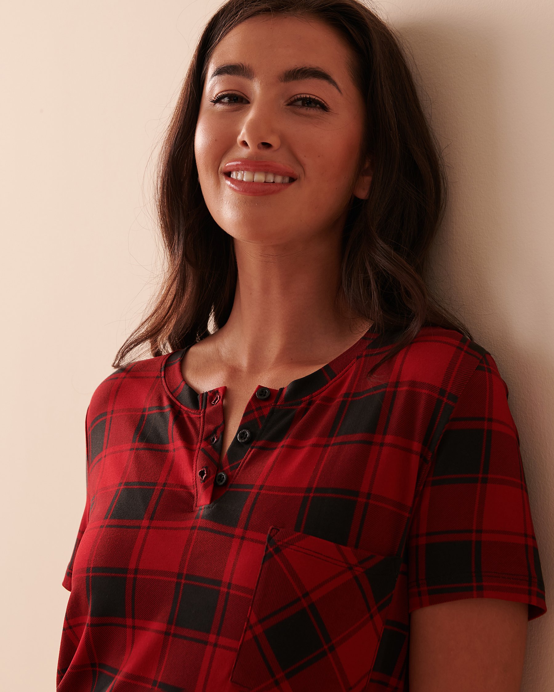 LA VIE EN ROSE Buffalo Plaid Super Soft Sleepshirt Buffalo Plaid 40500317 - View3