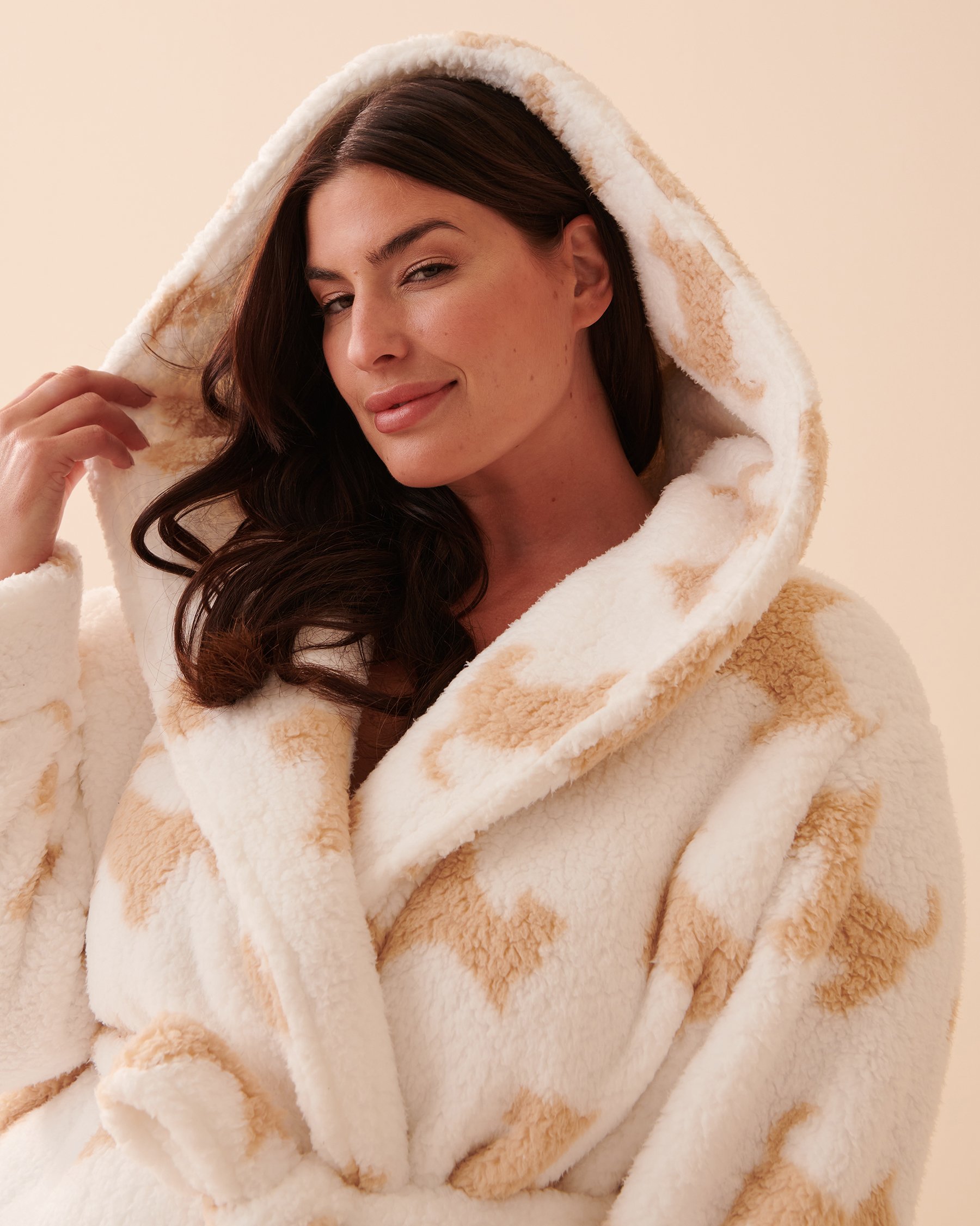 LA VIE EN ROSE Scottie Print Sherpa Robe Scottie 40600157 - View2