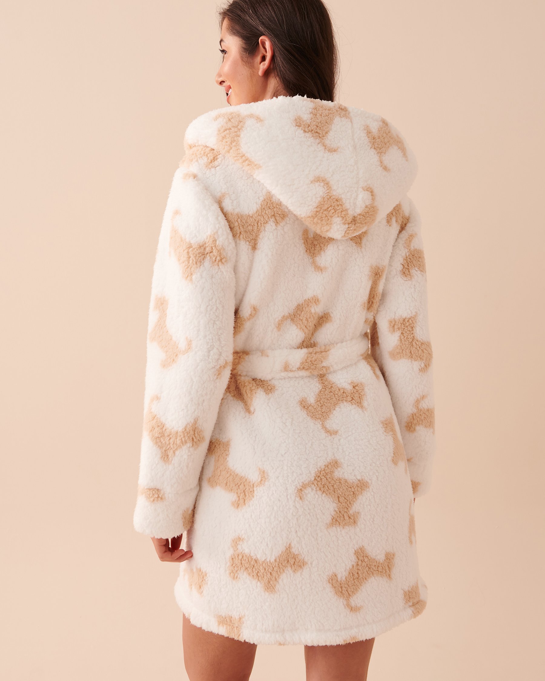 LA VIE EN ROSE Scottie Print Sherpa Robe Scottie 40600157 - View6