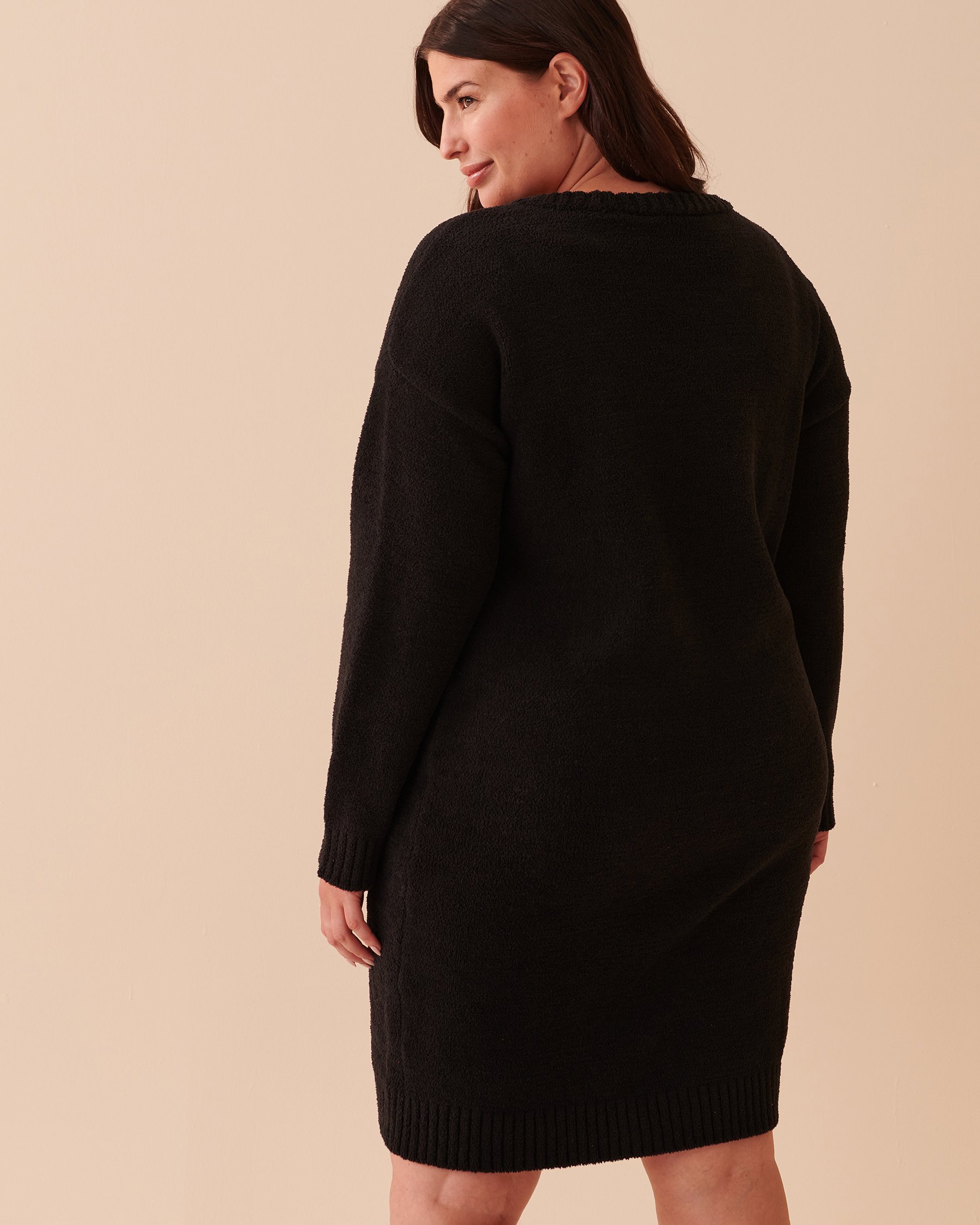 LA VIE EN ROSE Snowflakes Chenille Long Sleeve Sleepshirt Starry Night 40500320 - View2