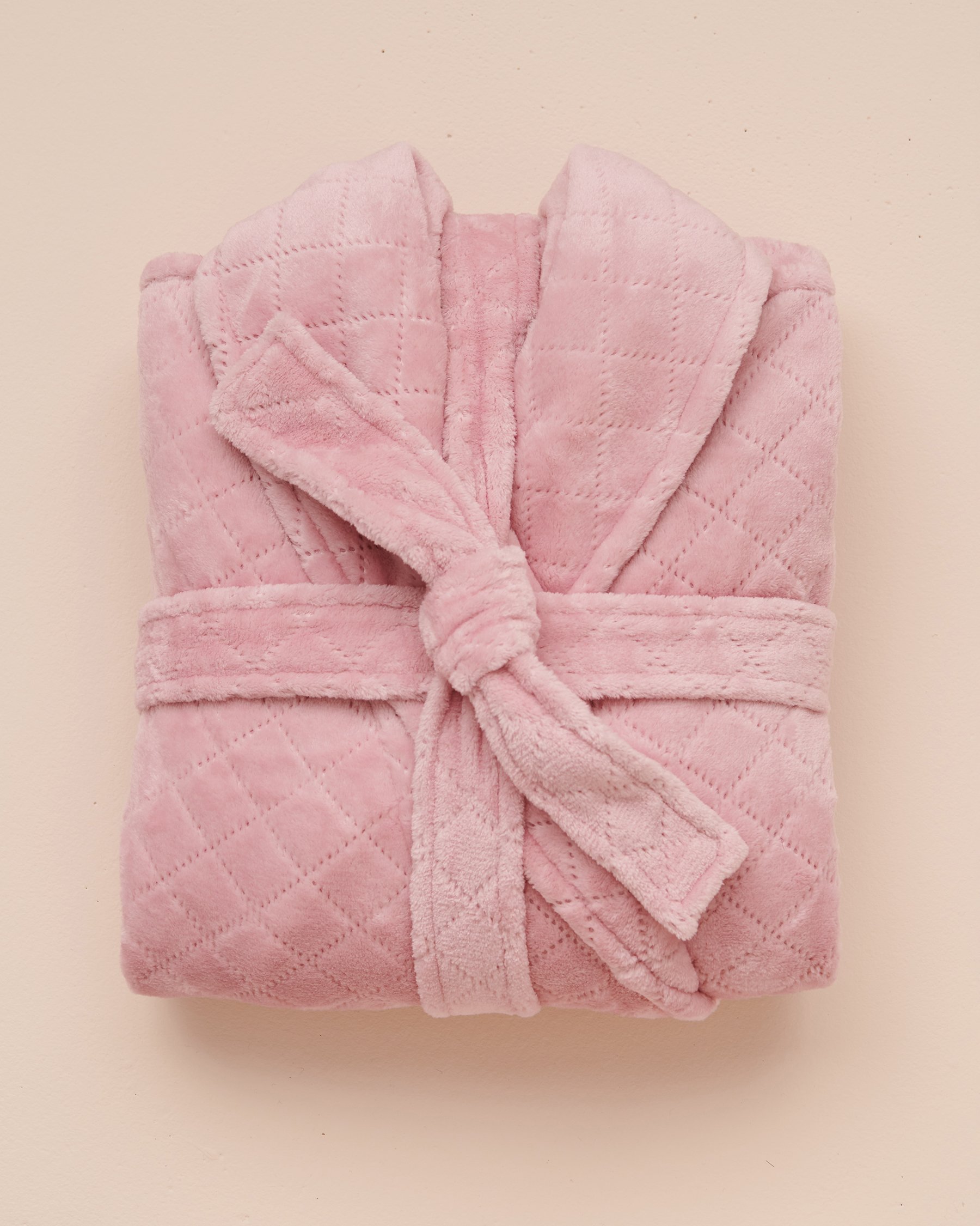 LA VIE EN ROSE Robe de chambre en peluche douce Joues rosées 40600145 - View4