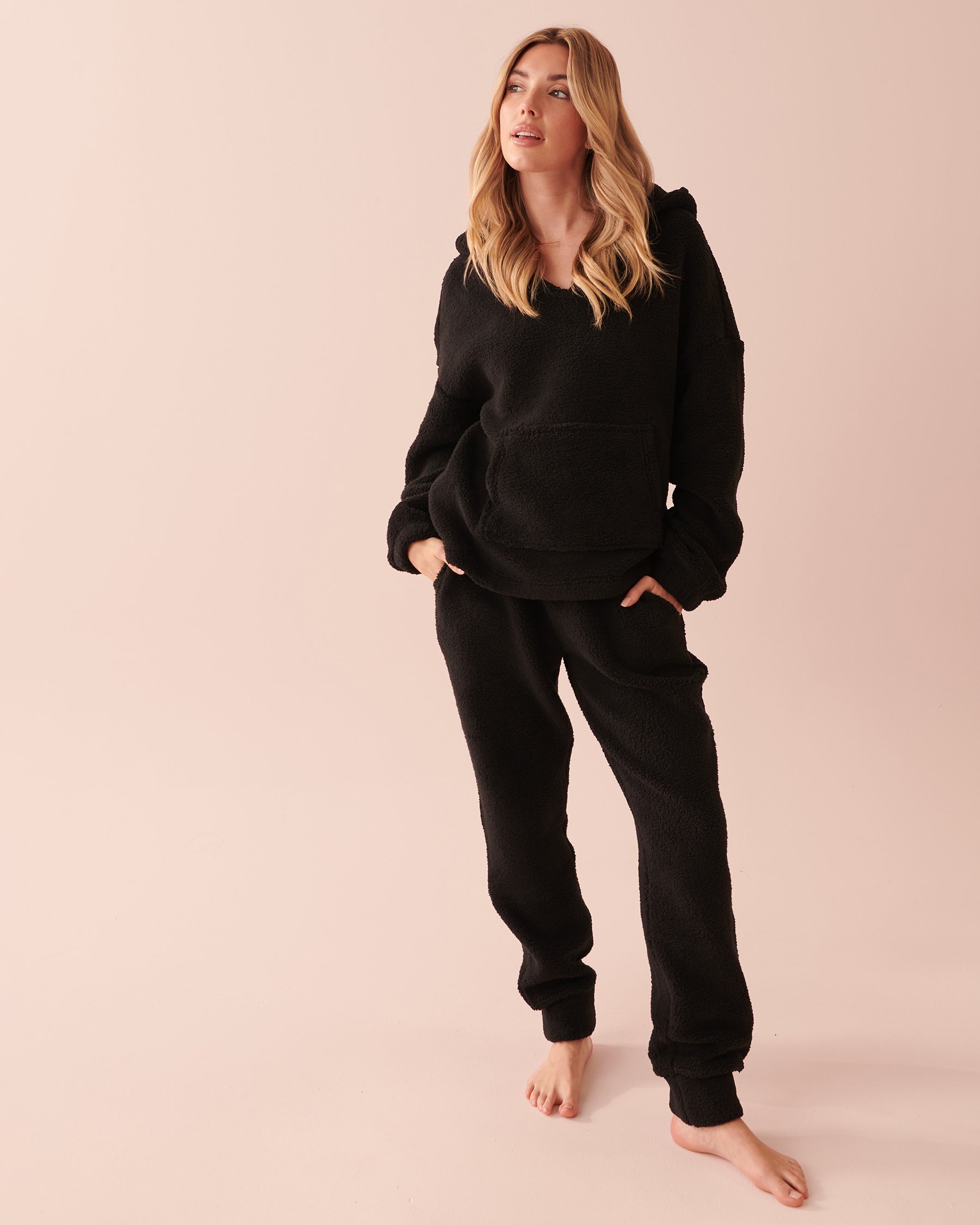 LA VIE EN ROSE Ensemble pyjama en pelage d'ourson Nuit étoilée 40400062 - View3