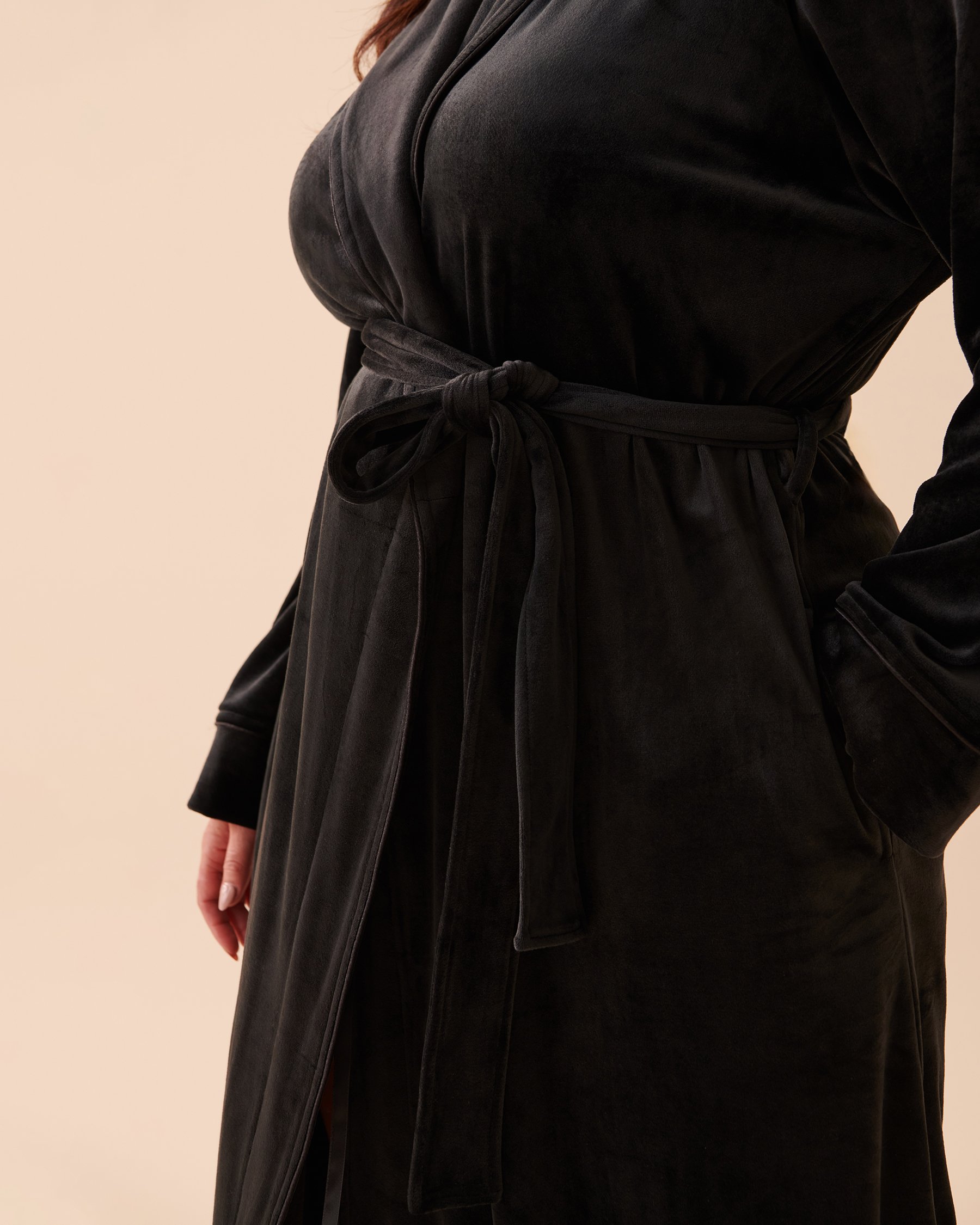 LA VIE EN ROSE Velvety Softness Long Robe Starry Night 40600149 - View6