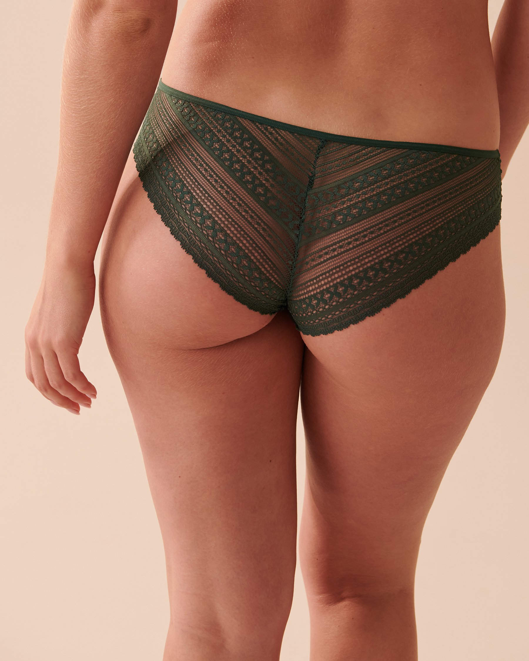 LA VIE EN ROSE Microfiber Cheeky Panty Green Roses 20200426 - View2