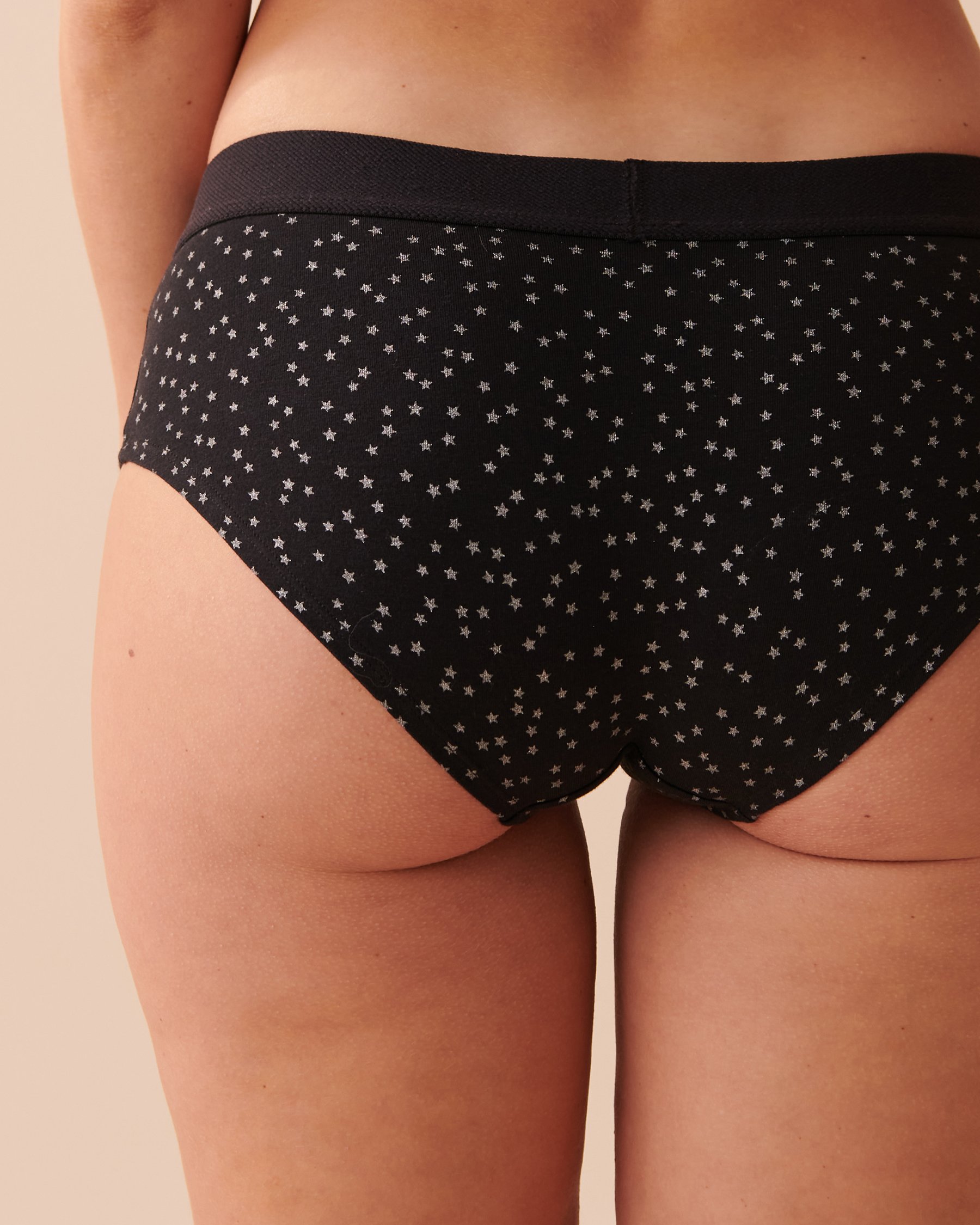 LA VIE EN ROSE Cotton and Logo Elastic Band Hiphugger Panty Starry Sky 20100372 - View2