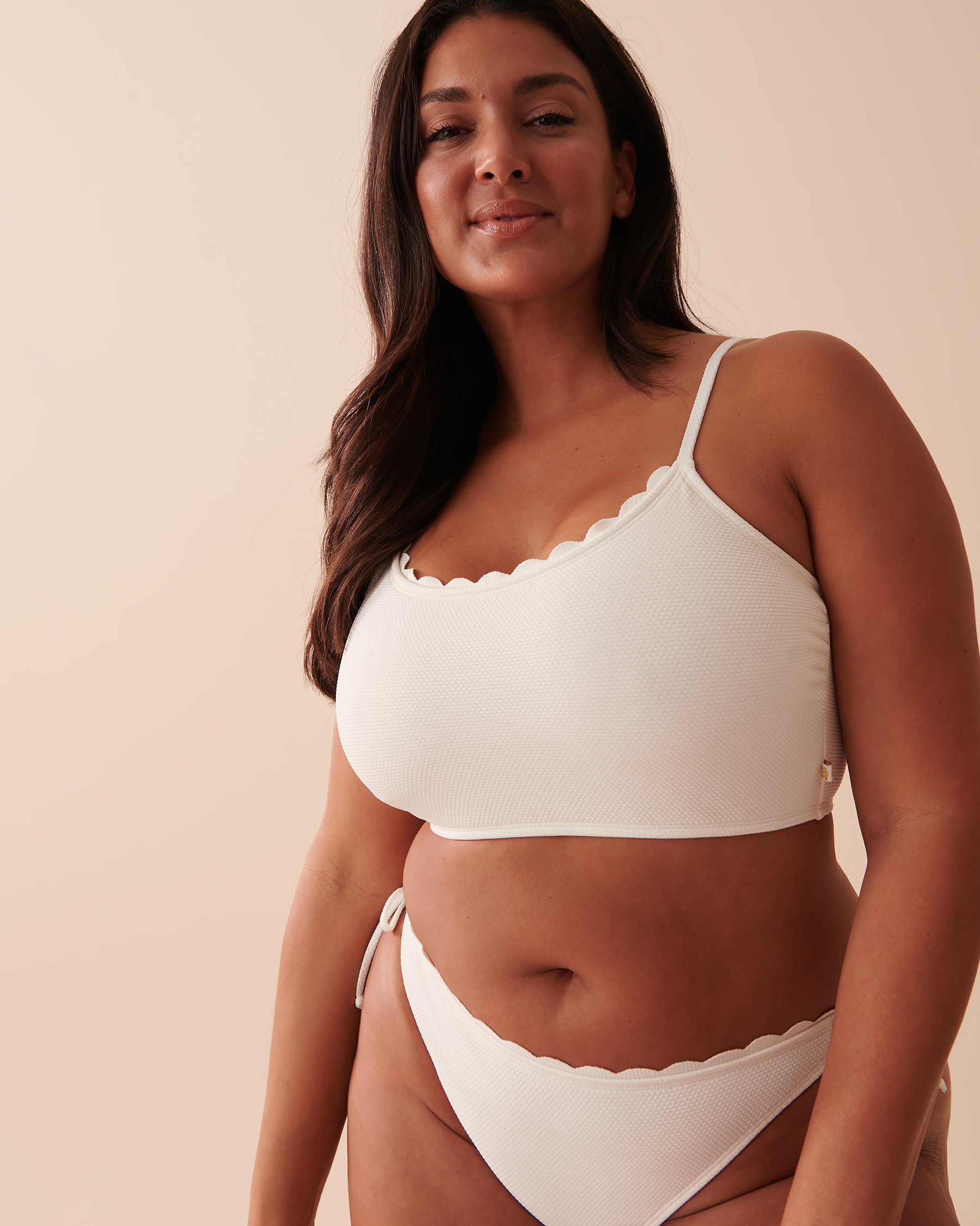 LA VIE EN ROSE AQUA Haut de bikini bralette texturé POPCORN Lait de coco 70100540 - Voir1