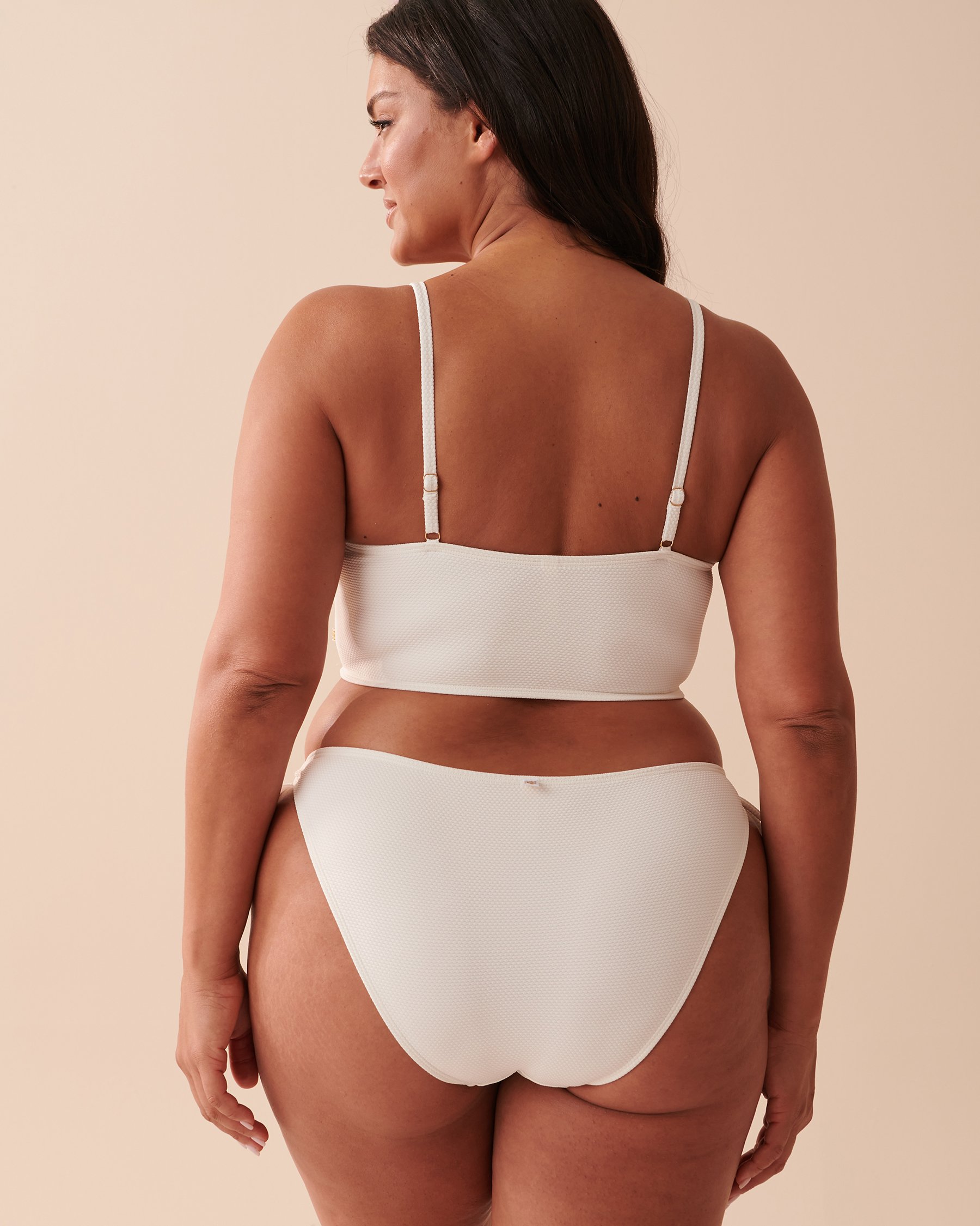 LA VIE EN ROSE AQUA Haut de bikini bralette texturé POPCORN Lait de coco 70100540 - Voir2