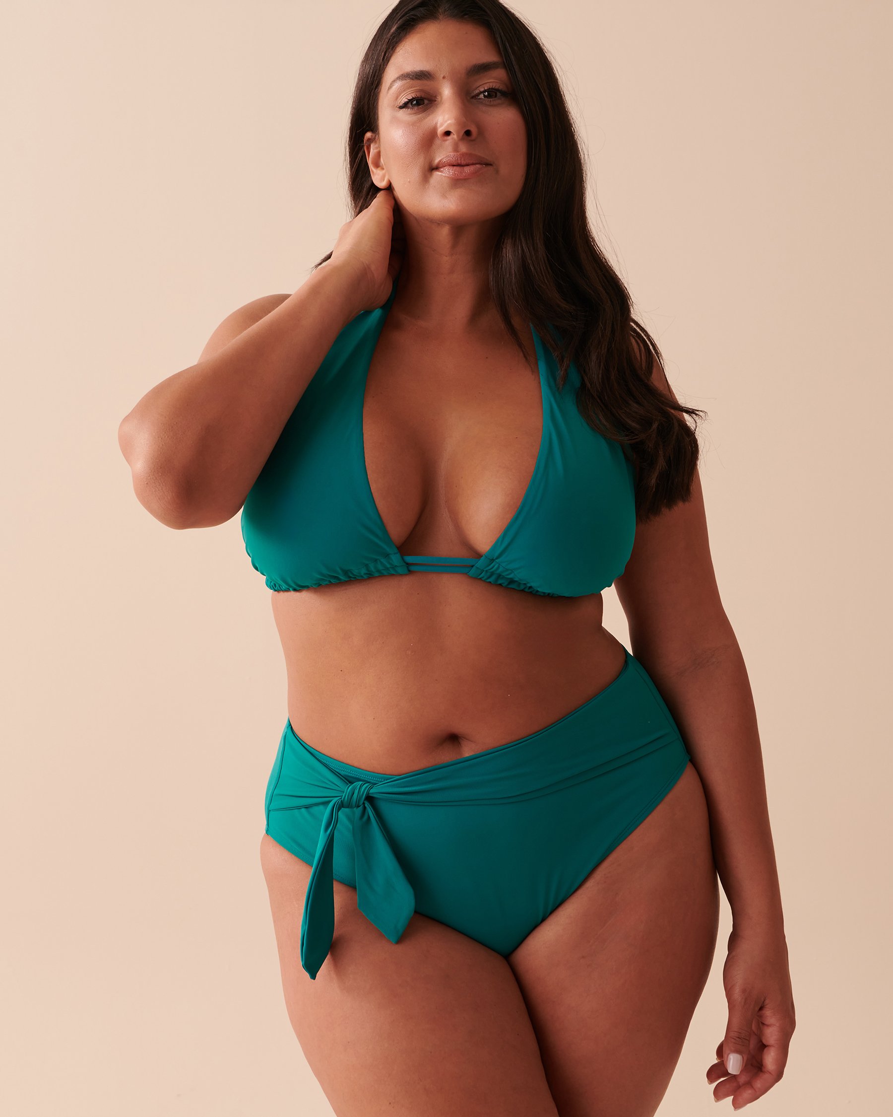 LA VIE EN ROSE AQUA Haut de bikini triangle bonnet D ARUBA Bleu lagon 70200106 - Voir1