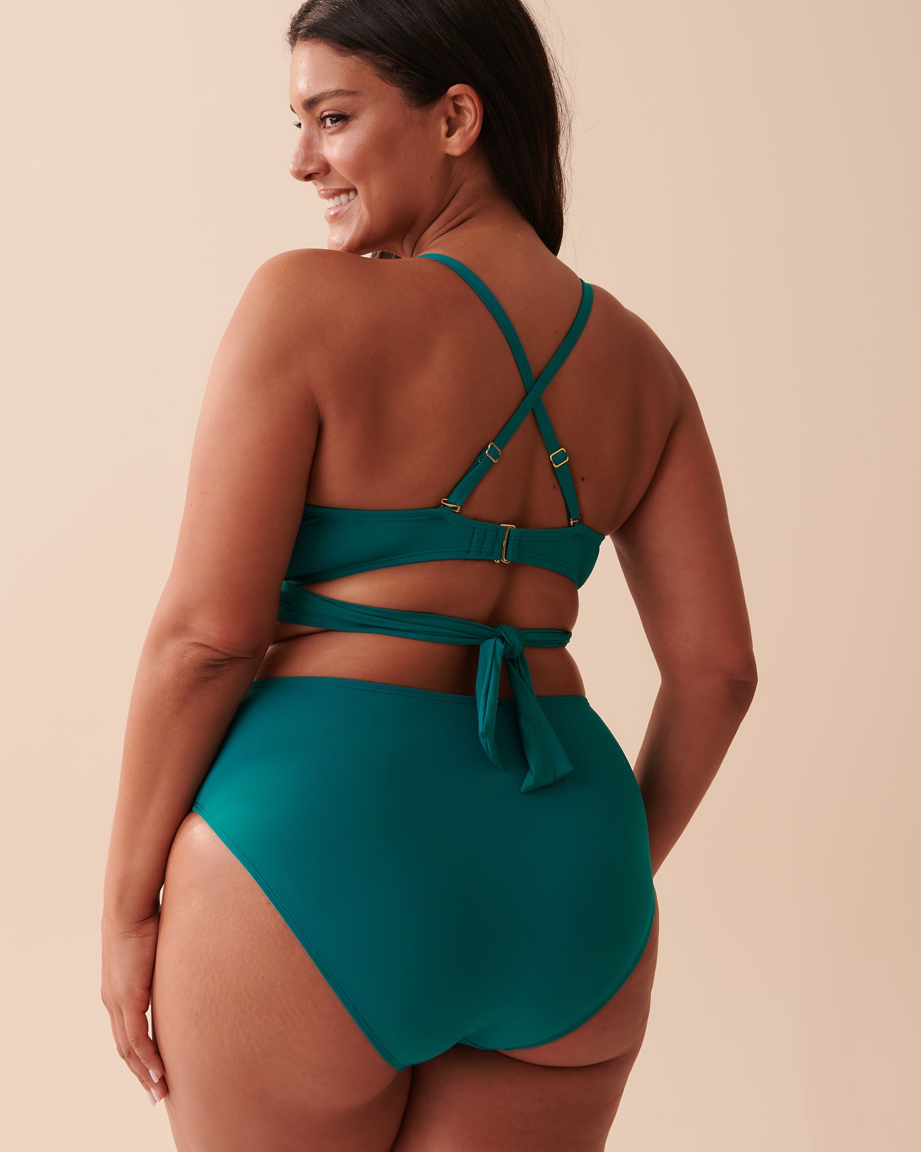 LA VIE EN ROSE AQUA ARUBA Push-up Plunge Bikini Top Blue lagoon 70100533 - View4