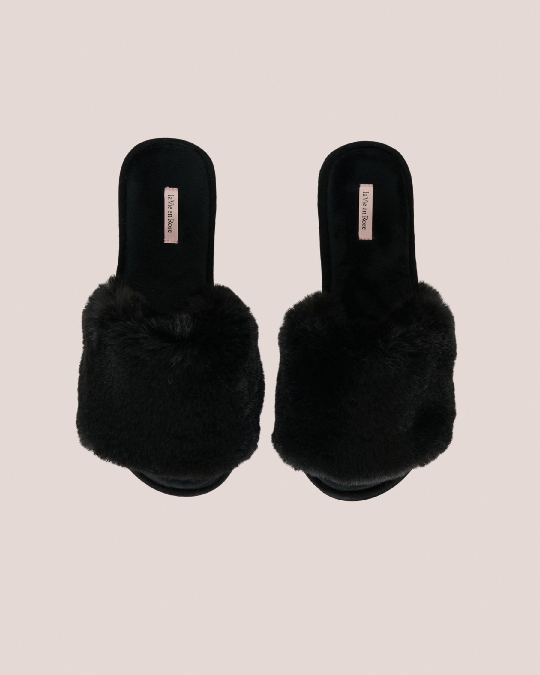 LA VIE EN ROSE Pantoufles mules ouvertes Noir 40700255 - Voir3