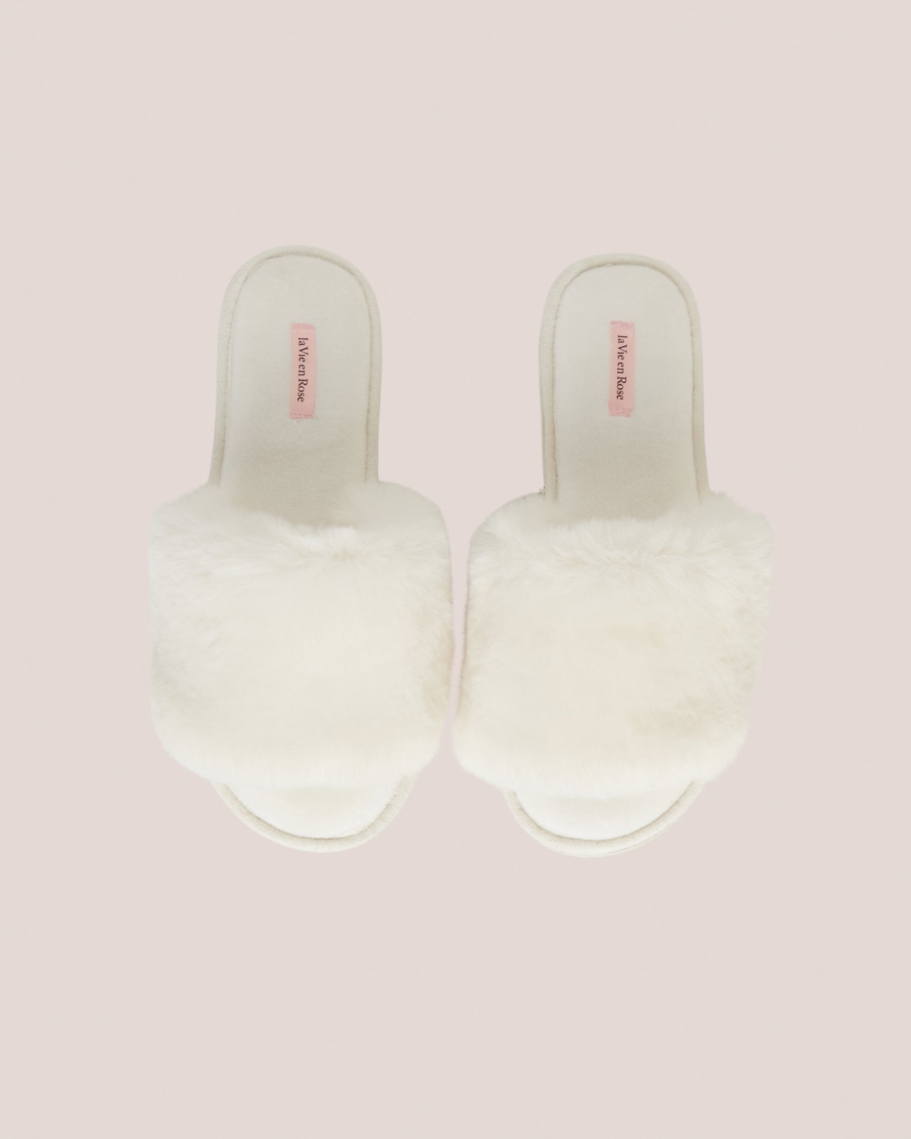 LA VIE EN ROSE Pantoufles mules ouvertes Blanc neige 40700255 - Voir3