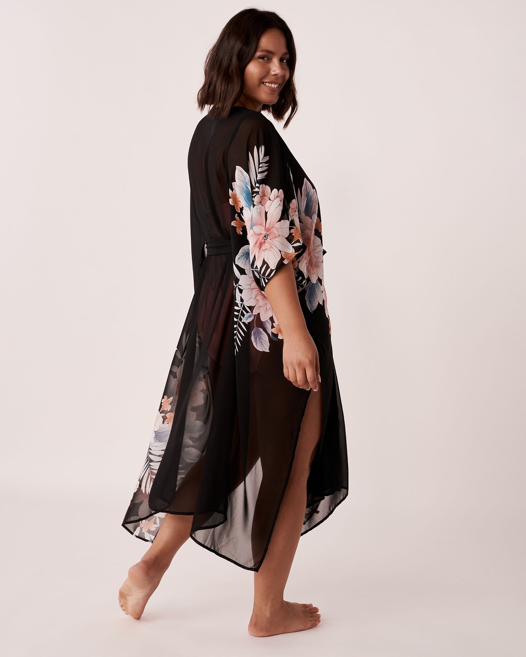 LA VIE EN ROSE AQUA Floral Print Caftan Floral print 80400028 - View2