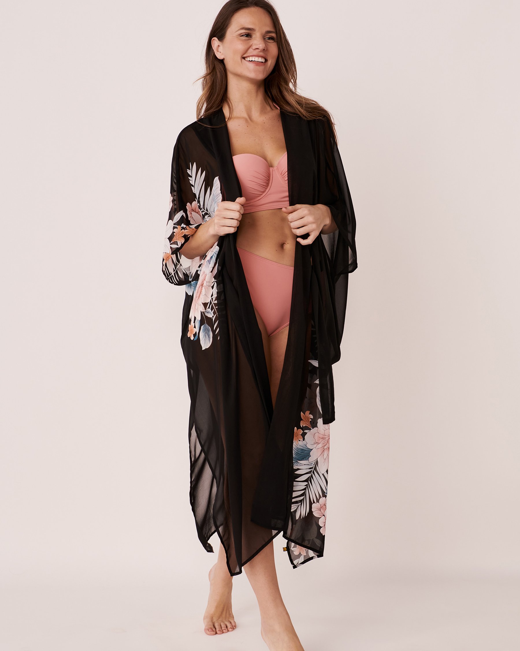 LA VIE EN ROSE AQUA Floral Print Caftan Floral print 80400028 - View4