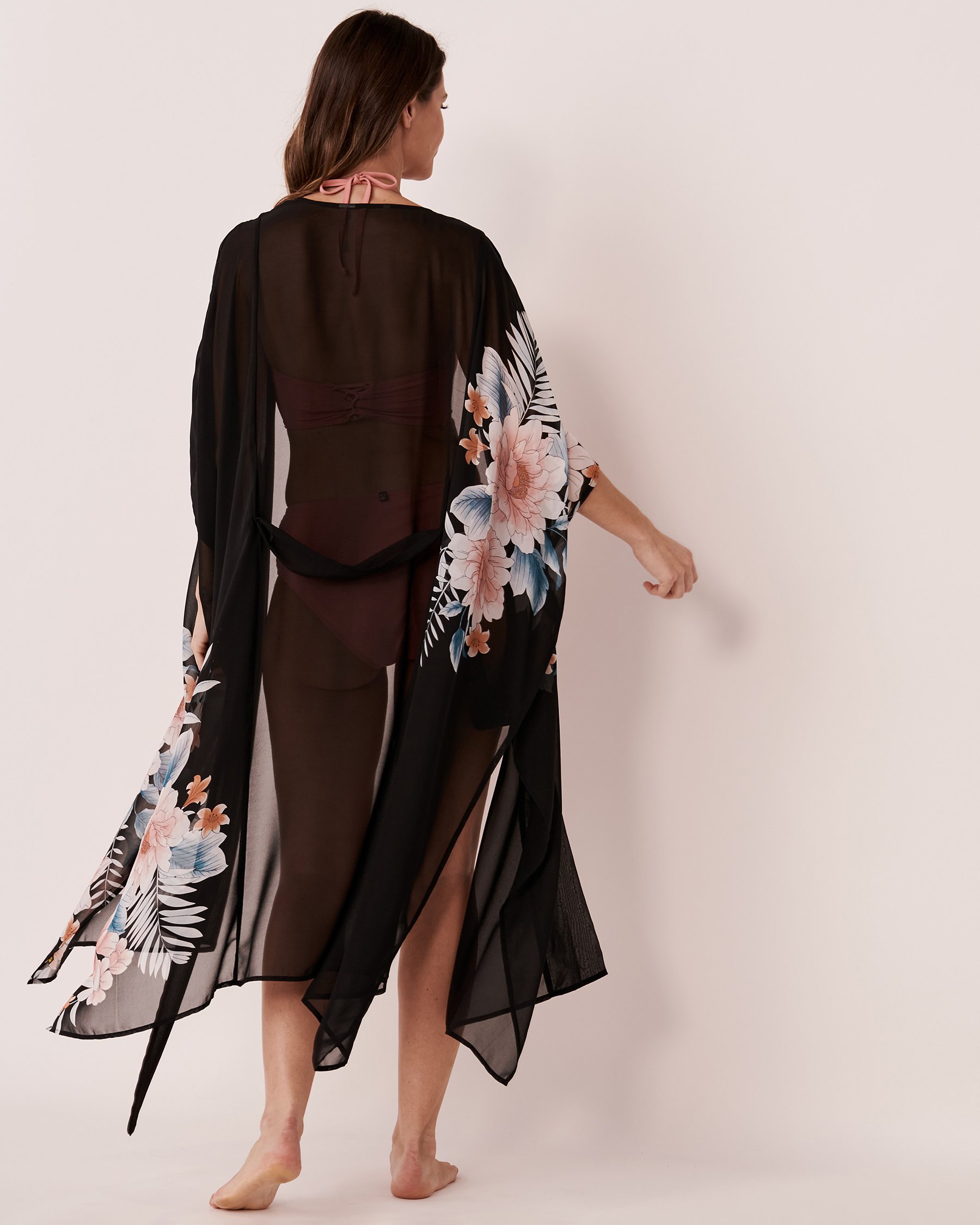 LA VIE EN ROSE AQUA Floral Print Caftan Floral print 80400028 - View5