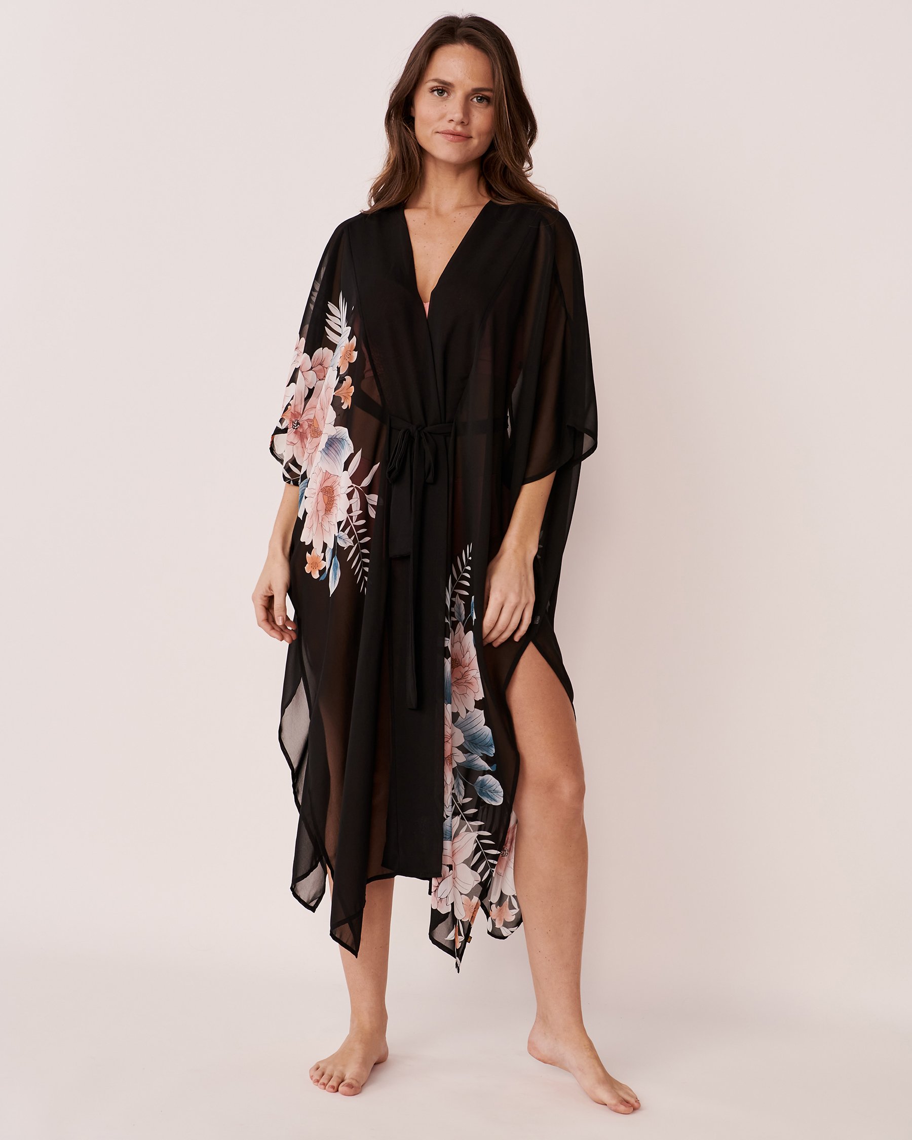 LA VIE EN ROSE AQUA Floral Print Caftan Floral print 80400028 - View7