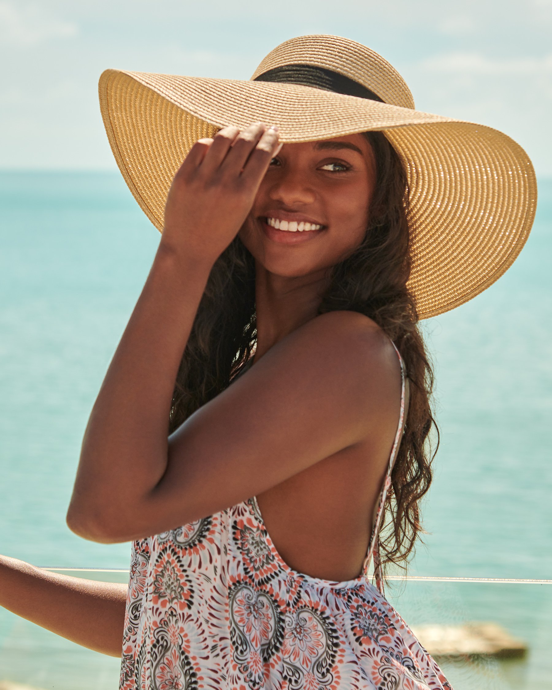 LA VIE EN ROSE AQUA Chapeau large rebord Sable 80500072 - Voir1