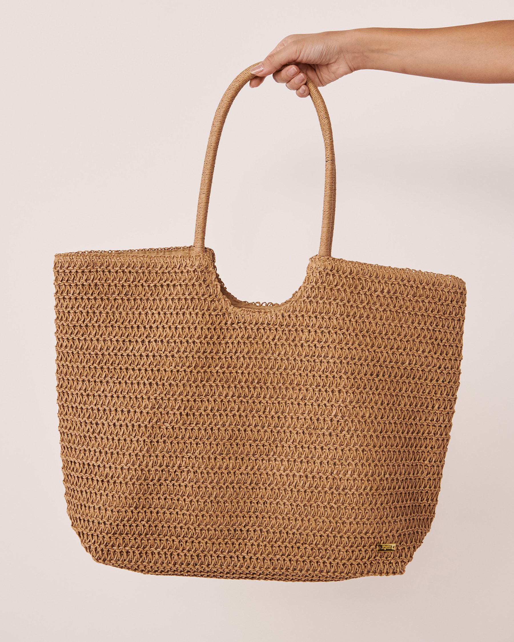 LA VIE EN ROSE AQUA Straw Bag Natural 80500077 - View2