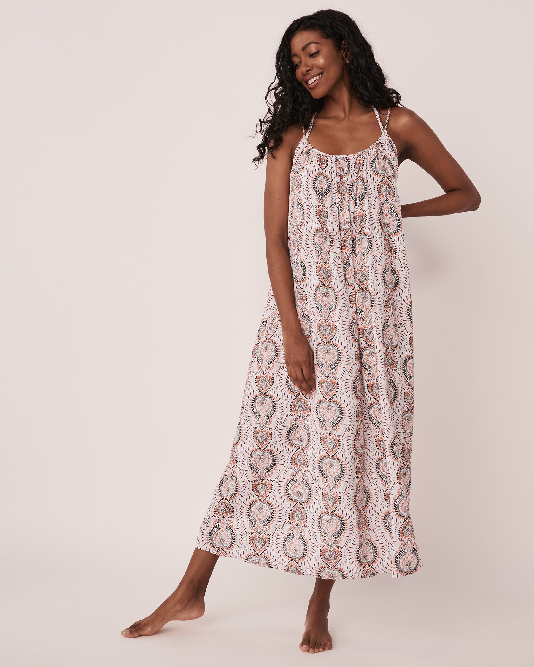LA VIE EN ROSE AQUA BOHO Maxi Dress Tile print 80300060 - View3