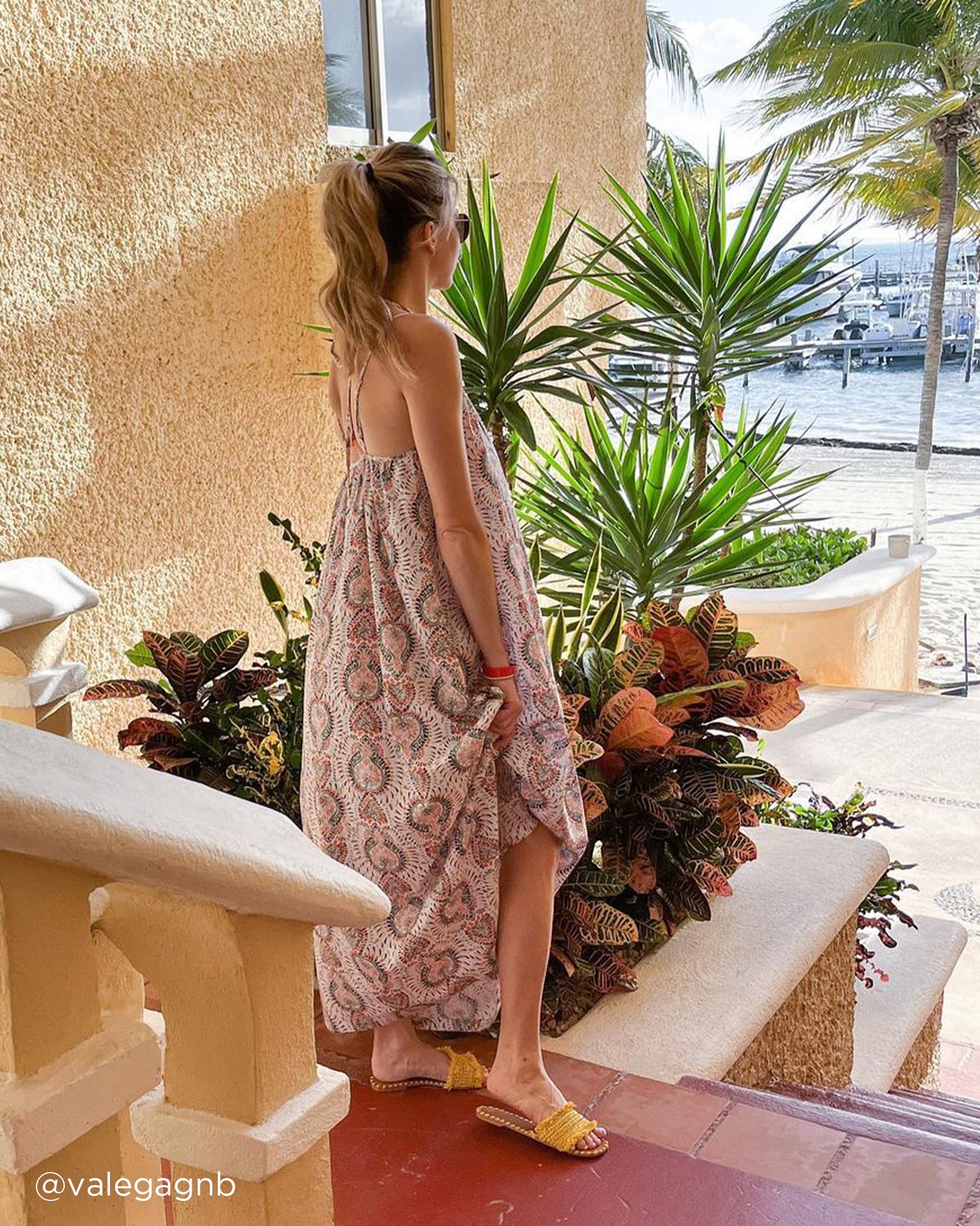 LA VIE EN ROSE AQUA BOHO Maxi Dress Tile print 80300060 - View5