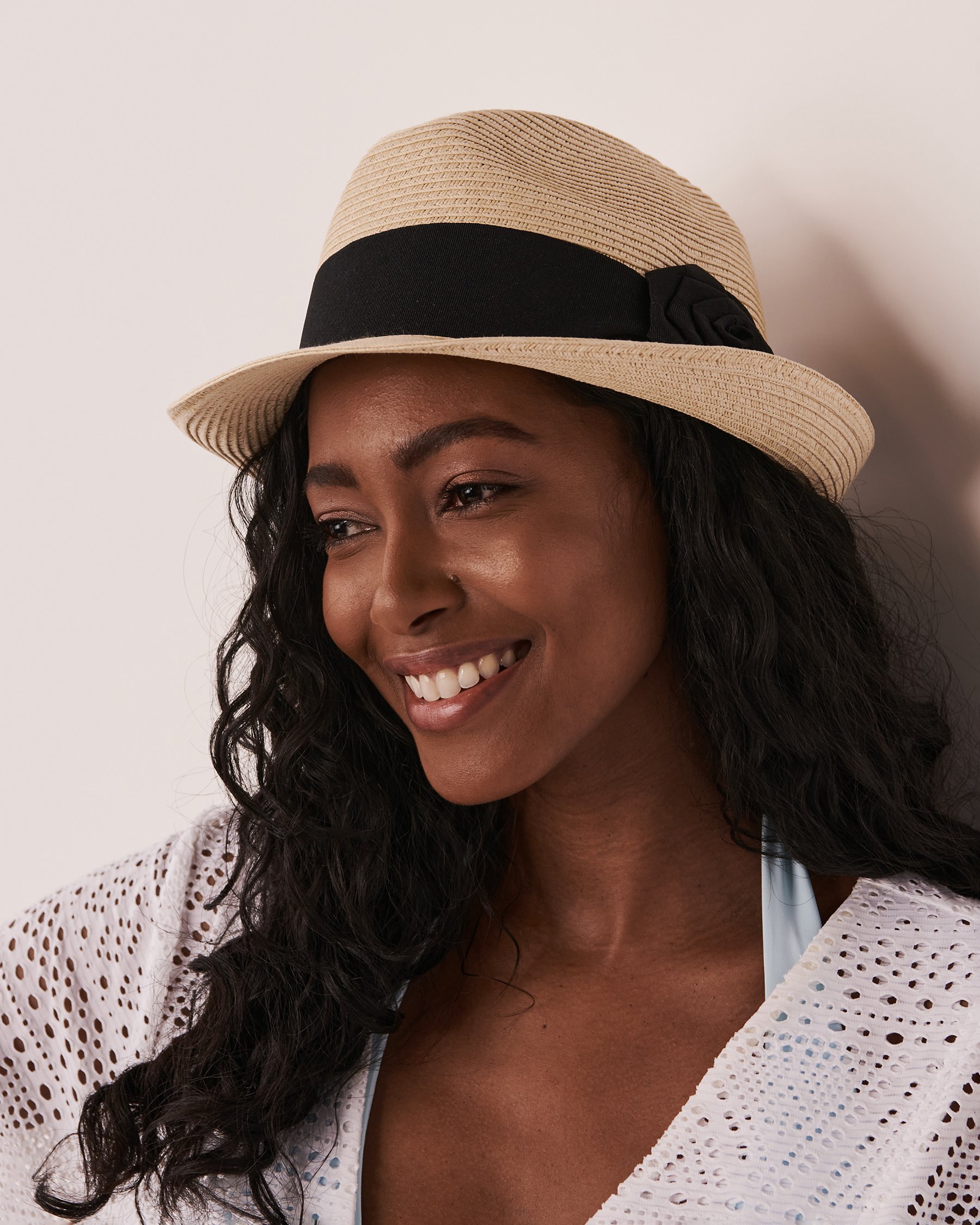 LA VIE EN ROSE AQUA Chapeau Fedora Sable 80500071 - Voir1