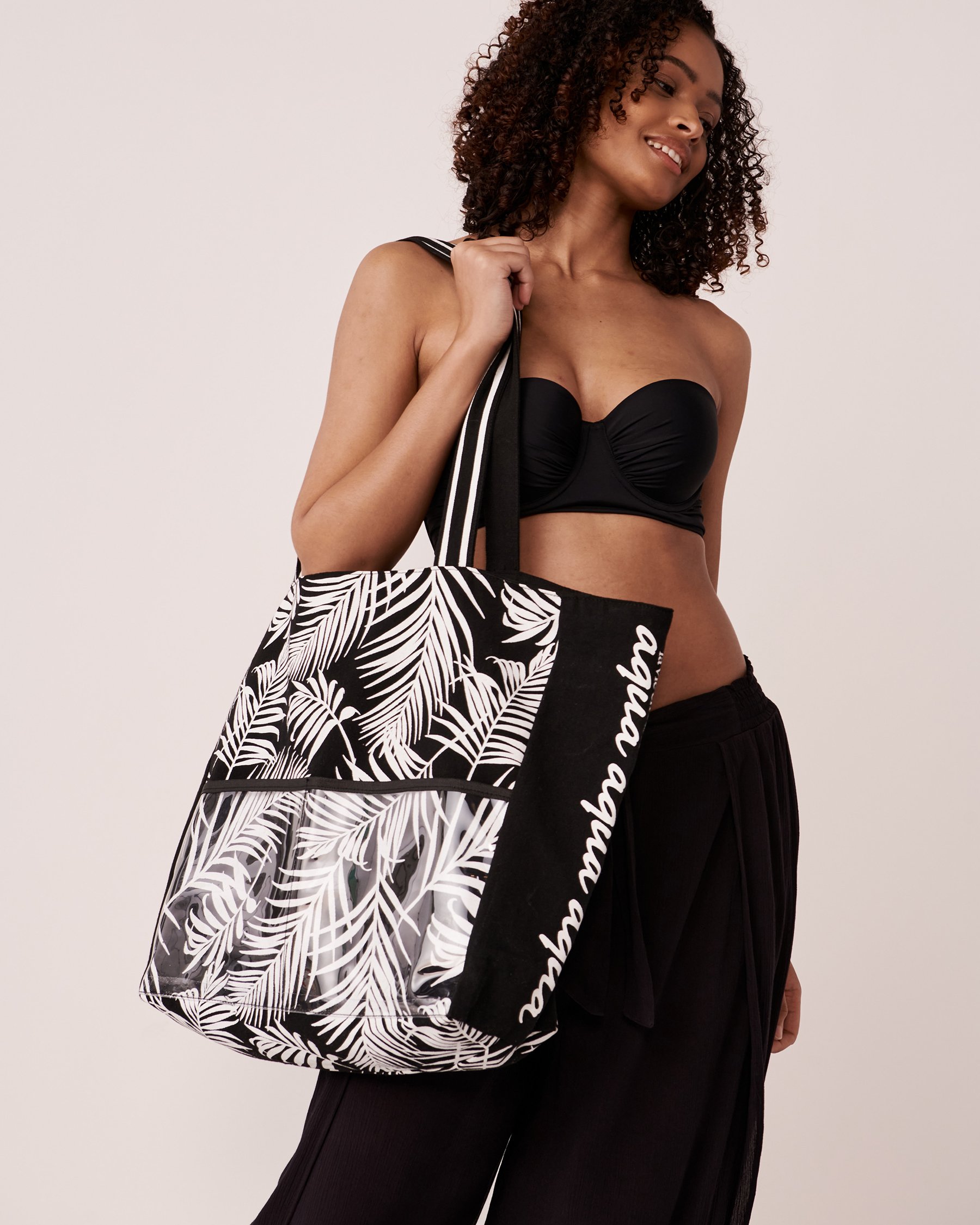 LA VIE EN ROSE AQUA Grand sac à imprimé Feuillage 80500064 - Voir2