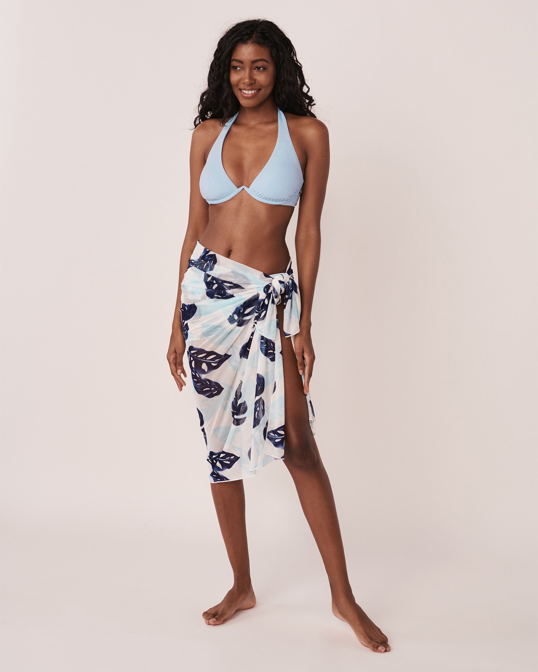 LA VIE EN ROSE AQUA Paréo en résille Douces feuilles 80200021 - View1