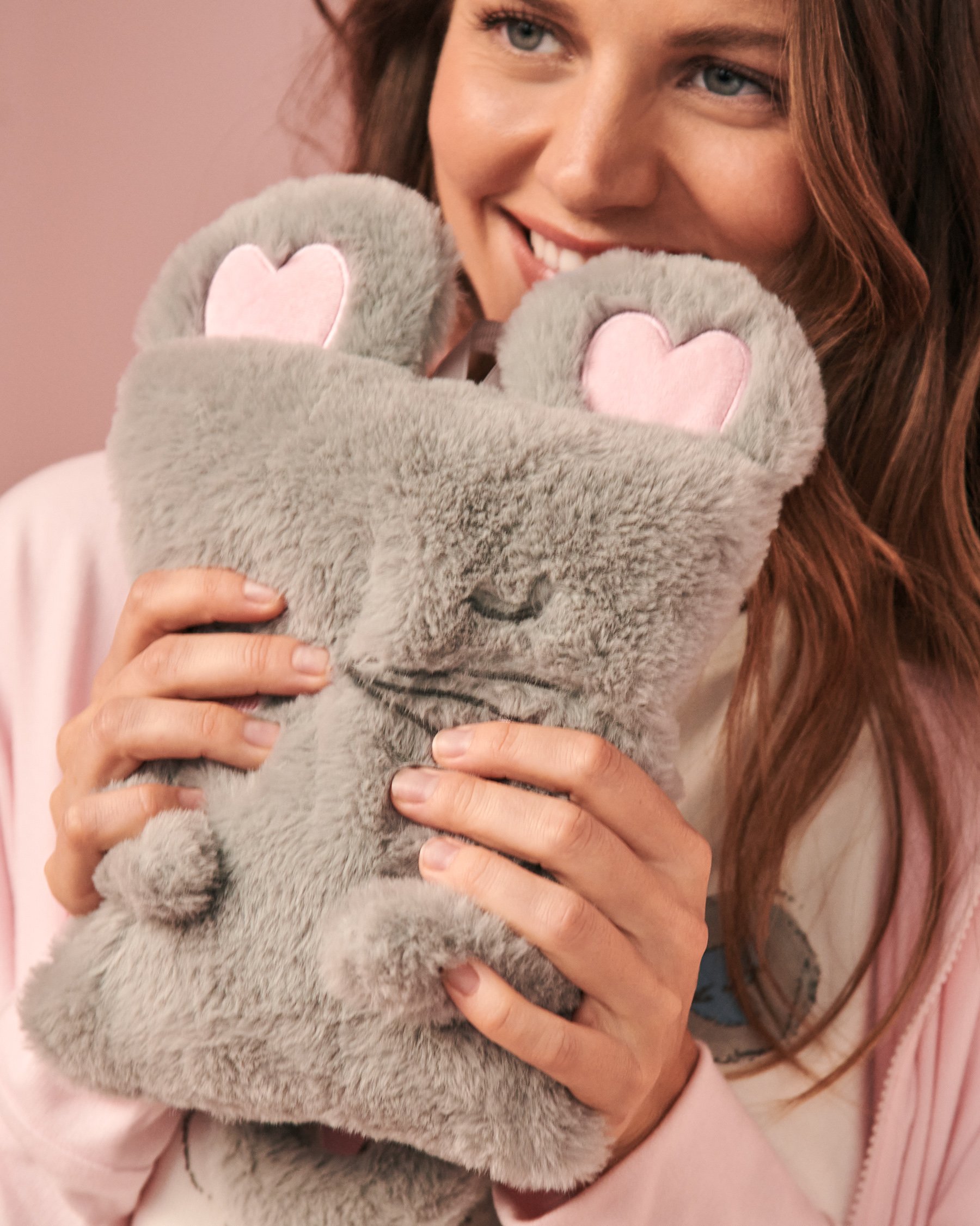 LA VIE EN ROSE Sac chauffant en forme de souris Gris argenté 40700254 - View1