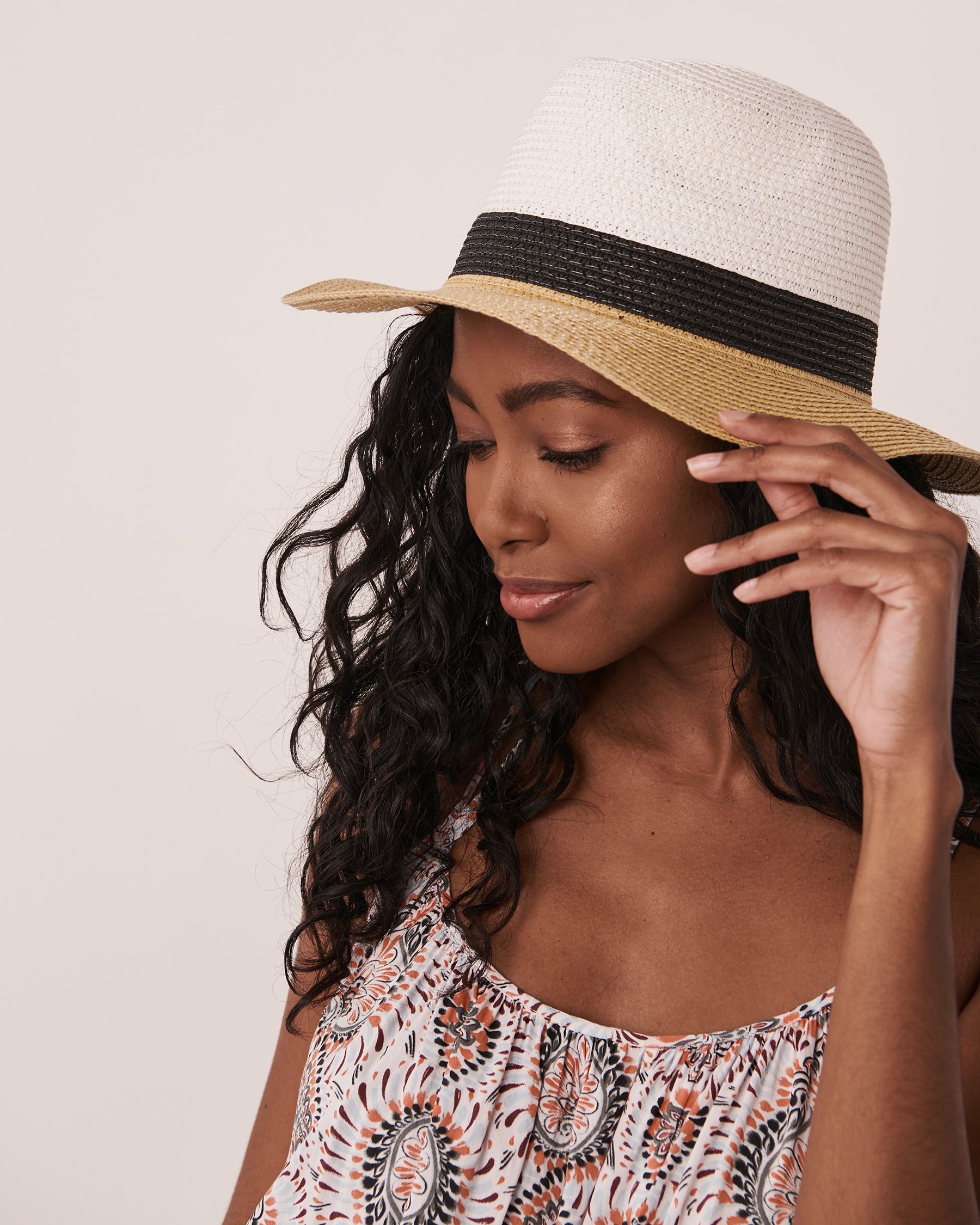 LA VIE EN ROSE AQUA Chapeau Panama Naturel 80500068 - Voir1