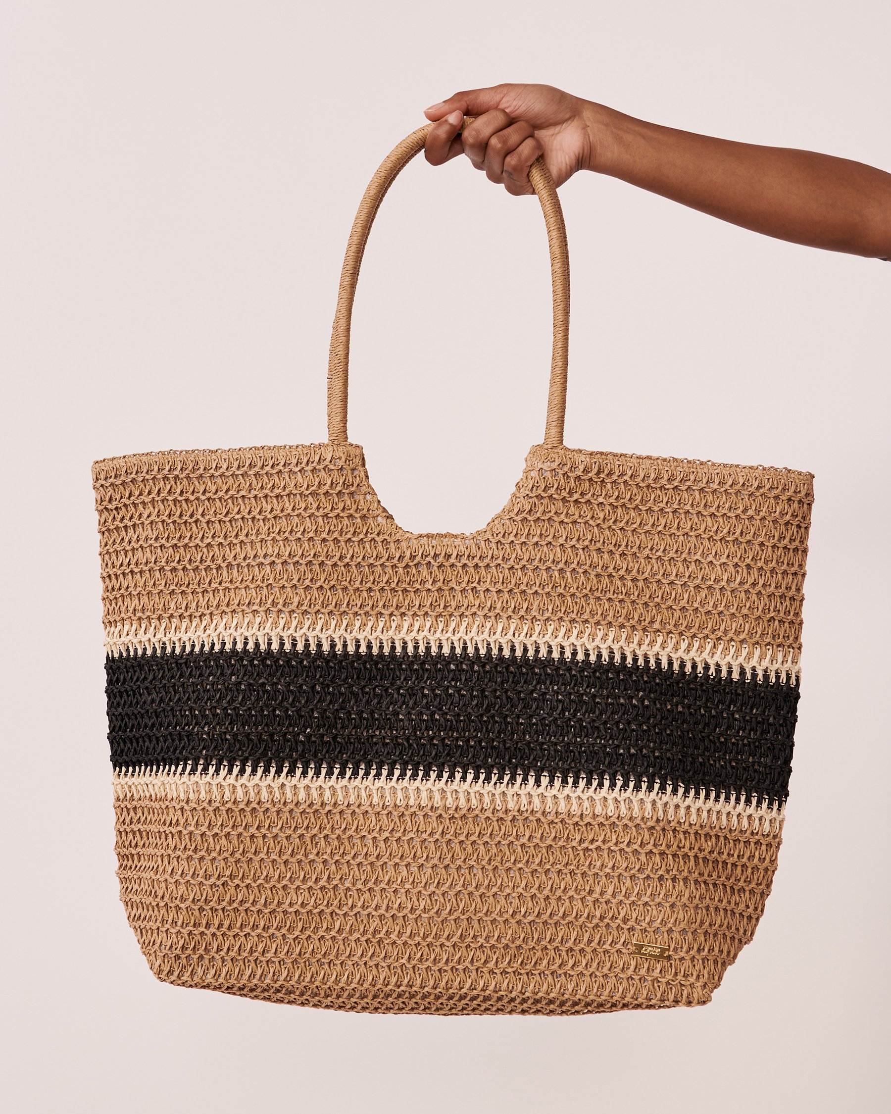 LA VIE EN ROSE AQUA Straw Bag Natural 80500063 - View2