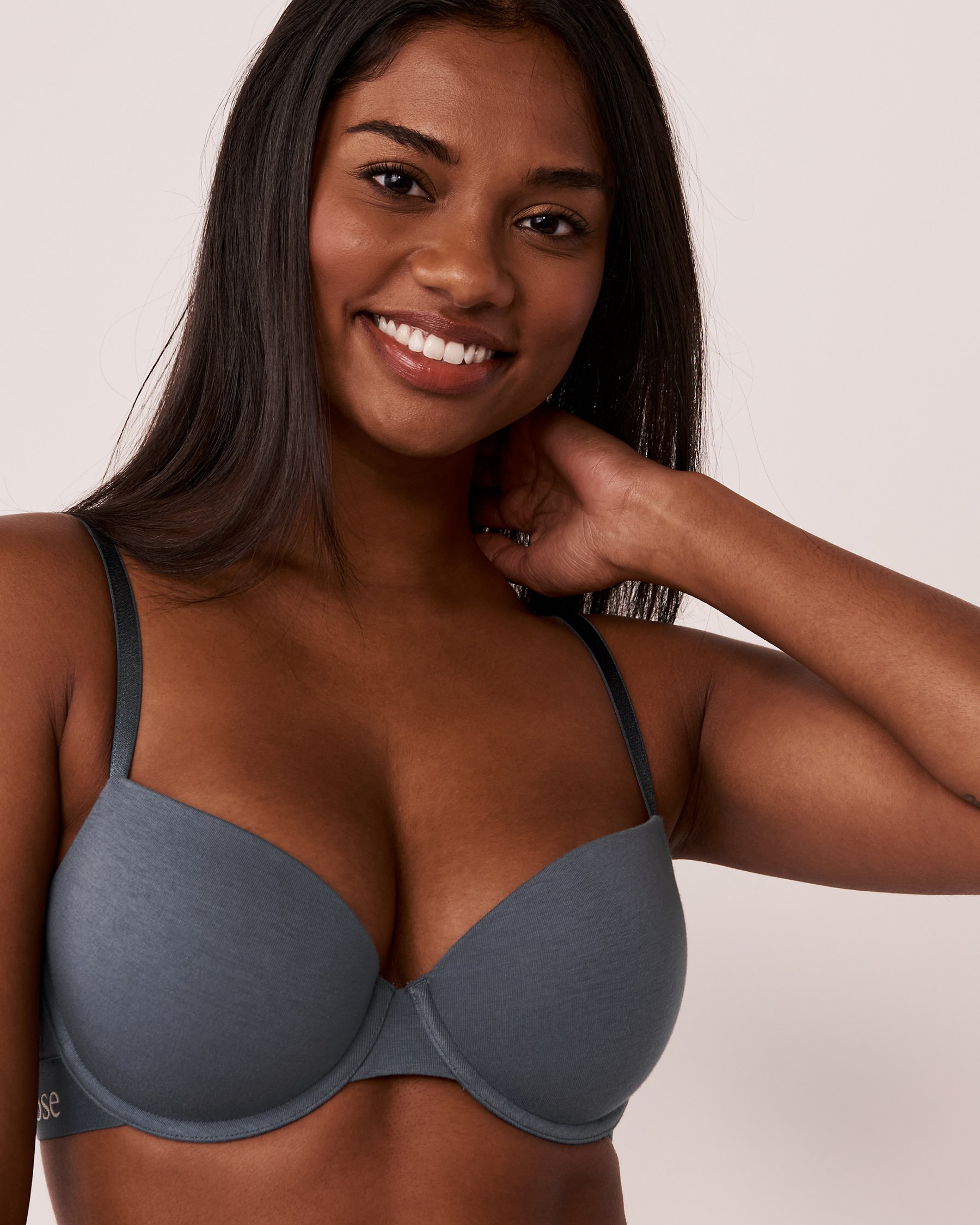 LA VIE EN ROSE Soutien-gorge doublure légère en coton Bleu glacial 10200225 - Voir1