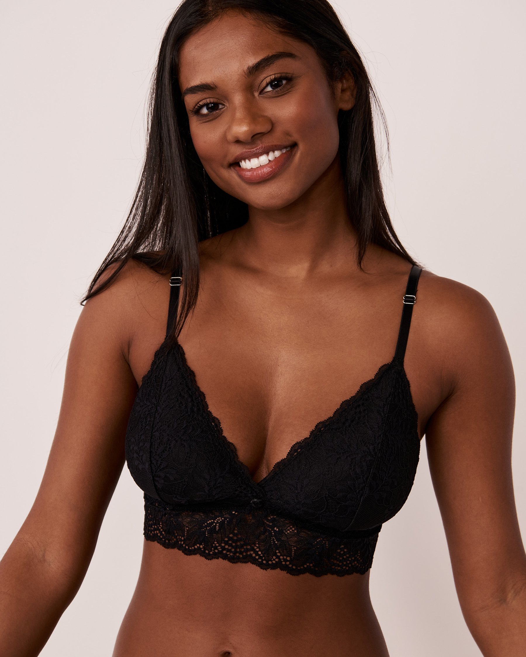 LA VIE EN ROSE Bralette en dentelle Noir 10100097 - View1