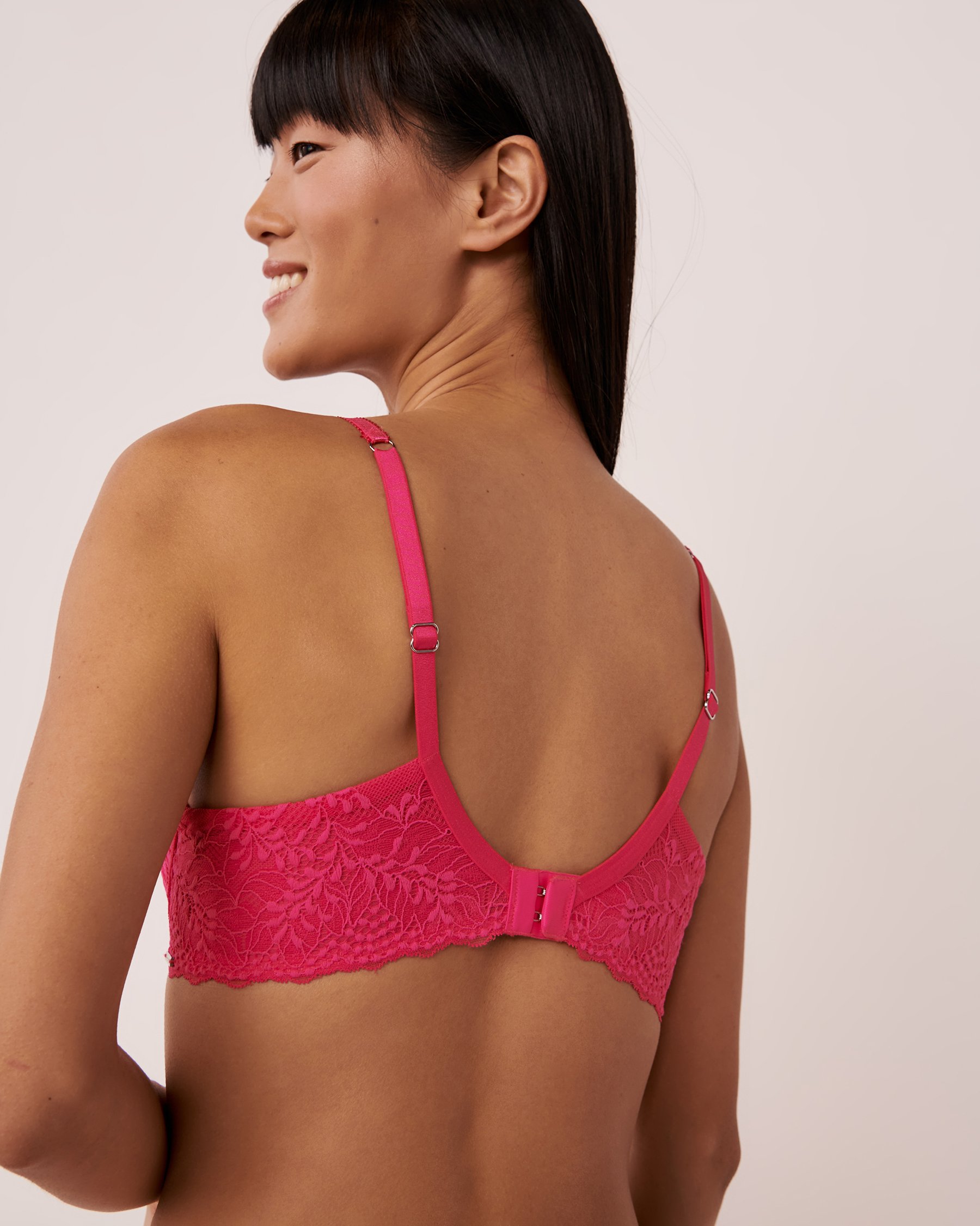 LA VIE EN ROSE Lightly Lined Balconette Flexible Bra Bright fuchsia 10200234 - View2