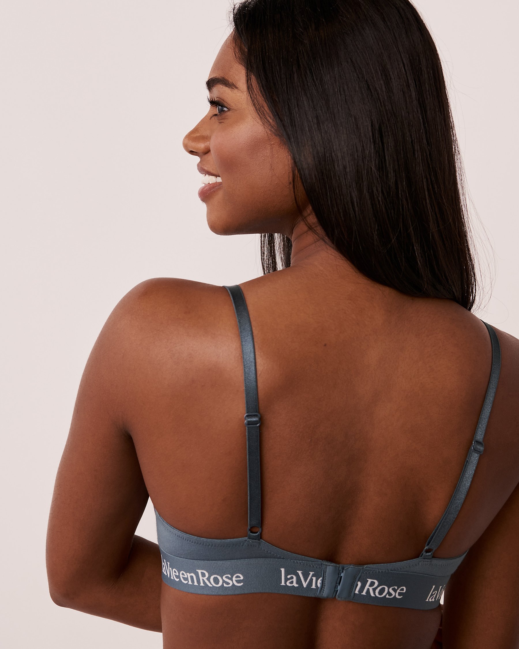 LA VIE EN ROSE Soutien-gorge doublure légère en coton Bleu glacial 10200225 - View2