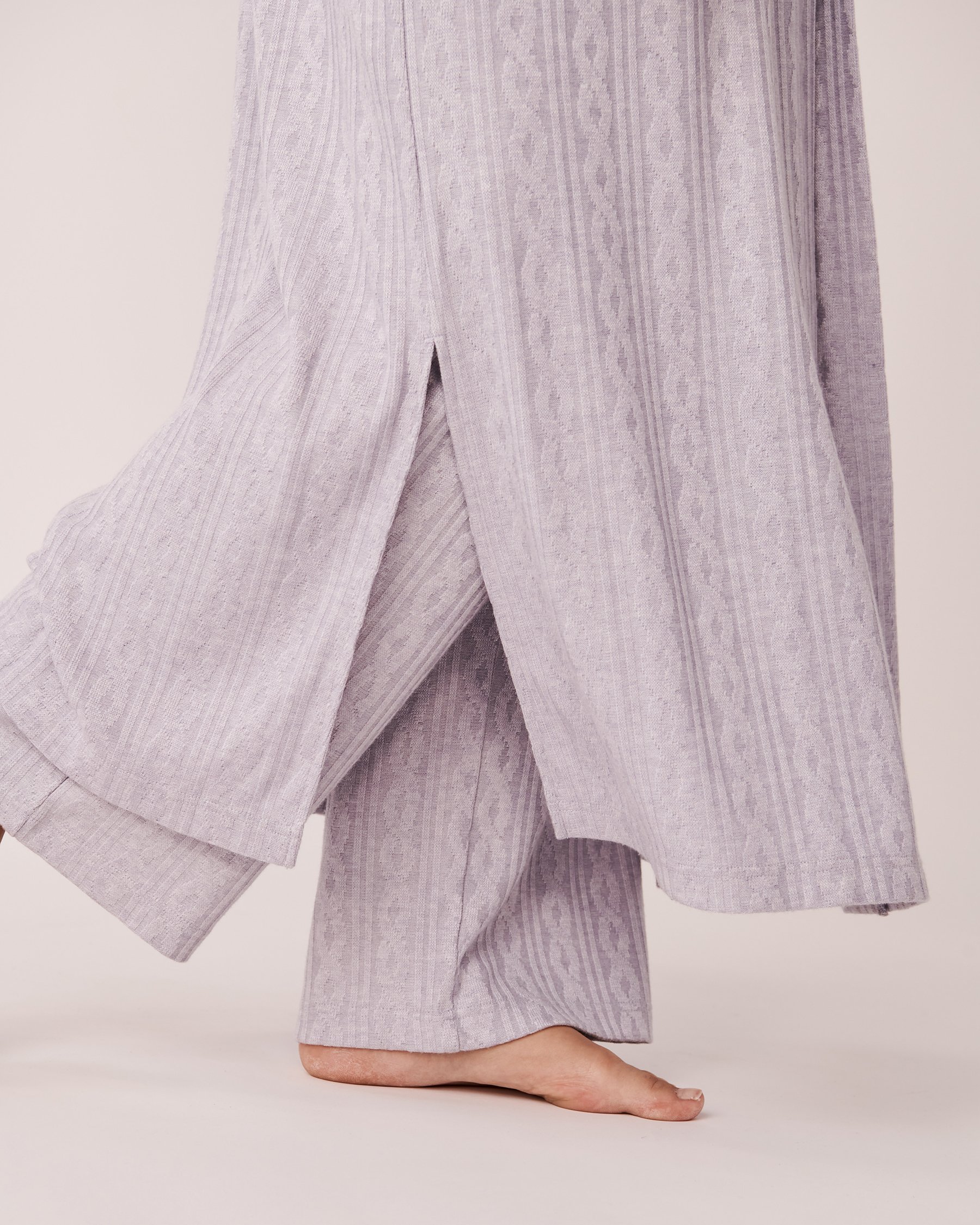 LA VIE EN ROSE Cable Knit Long Cardigan Rich grey 50500006 - View6