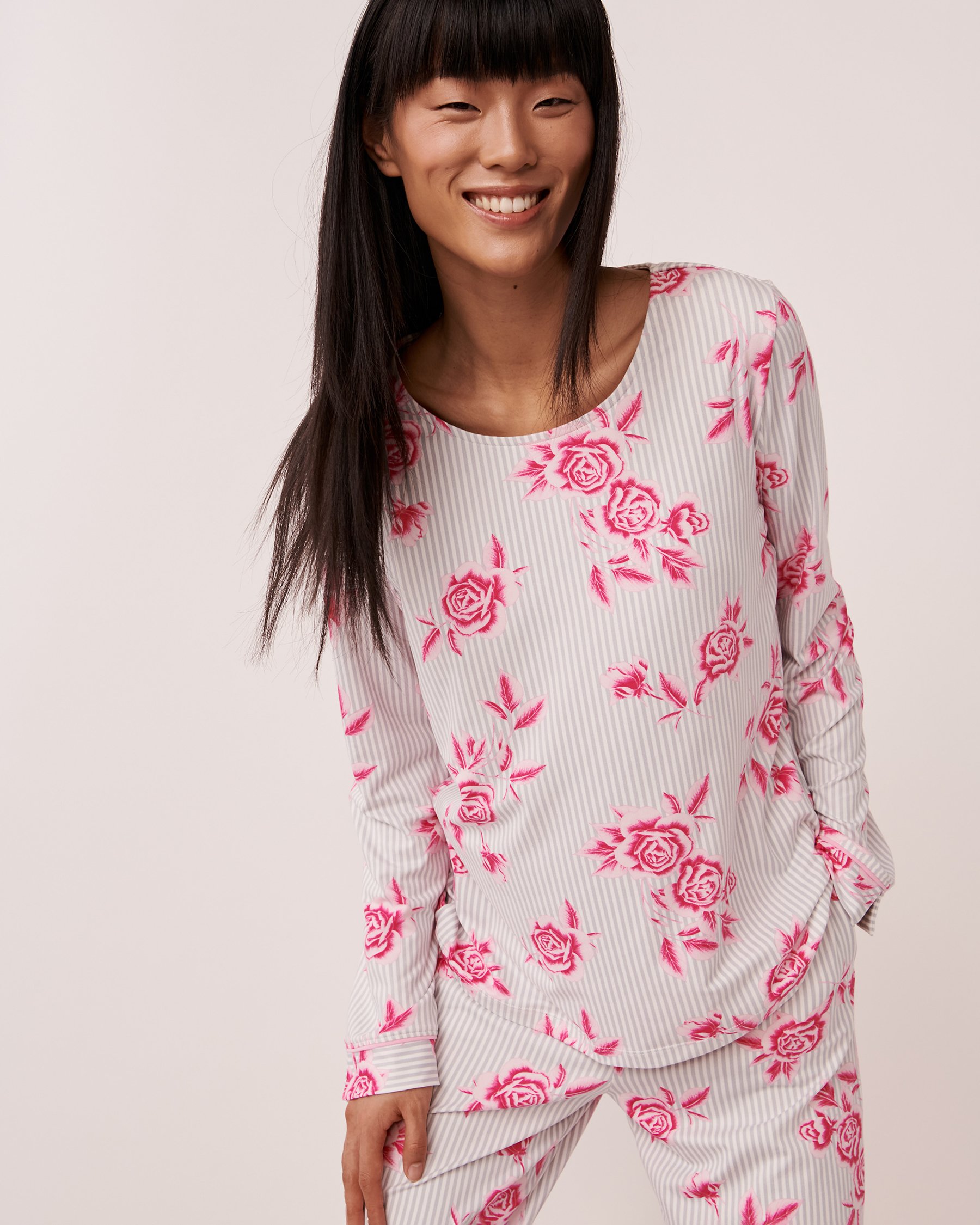 LA VIE EN ROSE Chandail ultra doux manches longues Roses 40100384 - View1