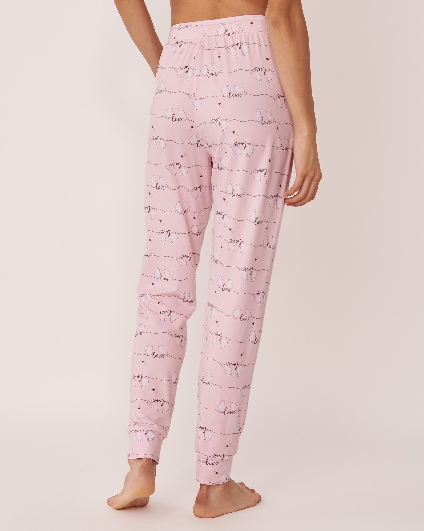 LA VIE EN ROSE Pantalon ajusté ultra doux Oiseau d'amour 40200377 - Voir2