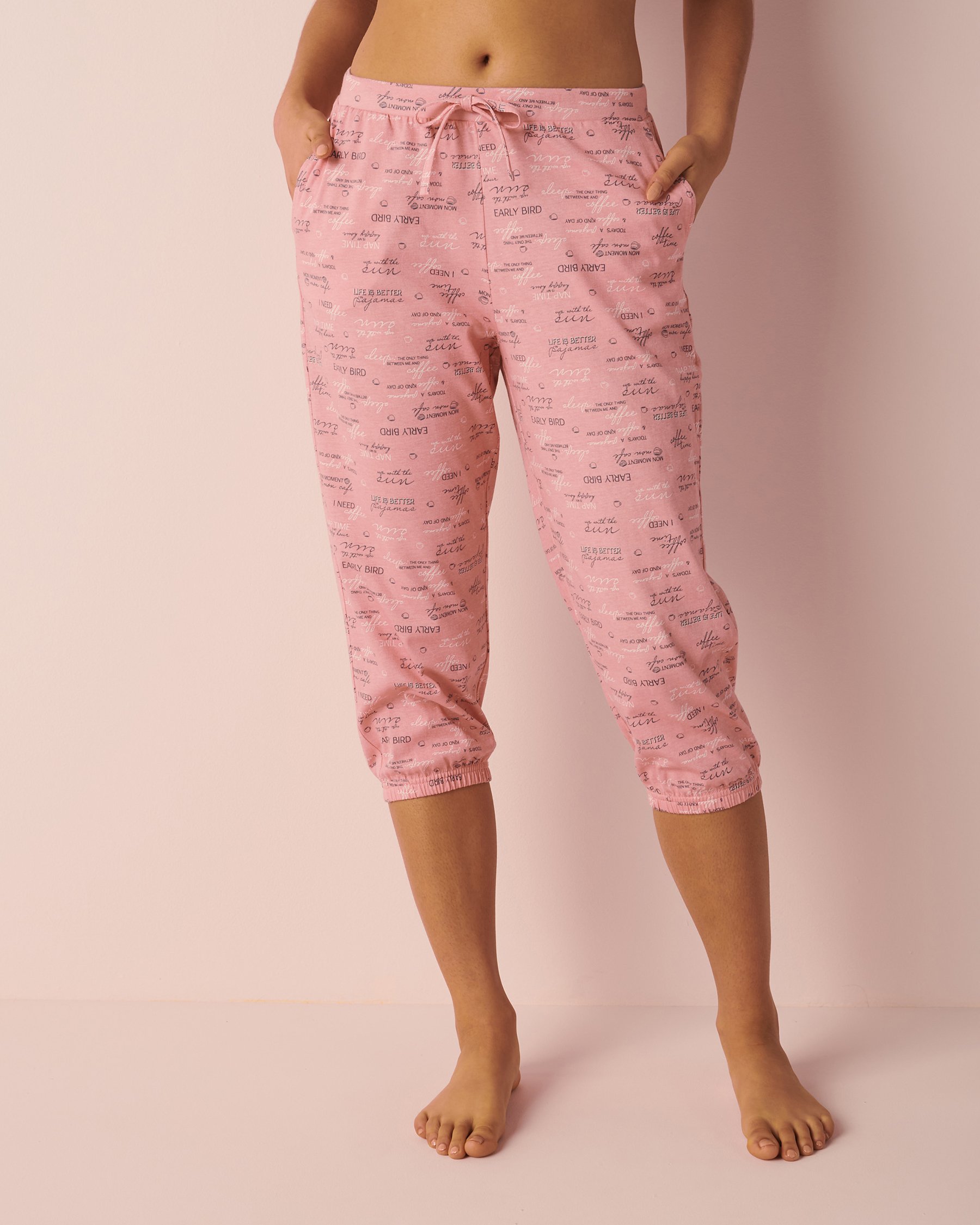 LA VIE EN ROSE Capri en coton Texte 40200393 - View1