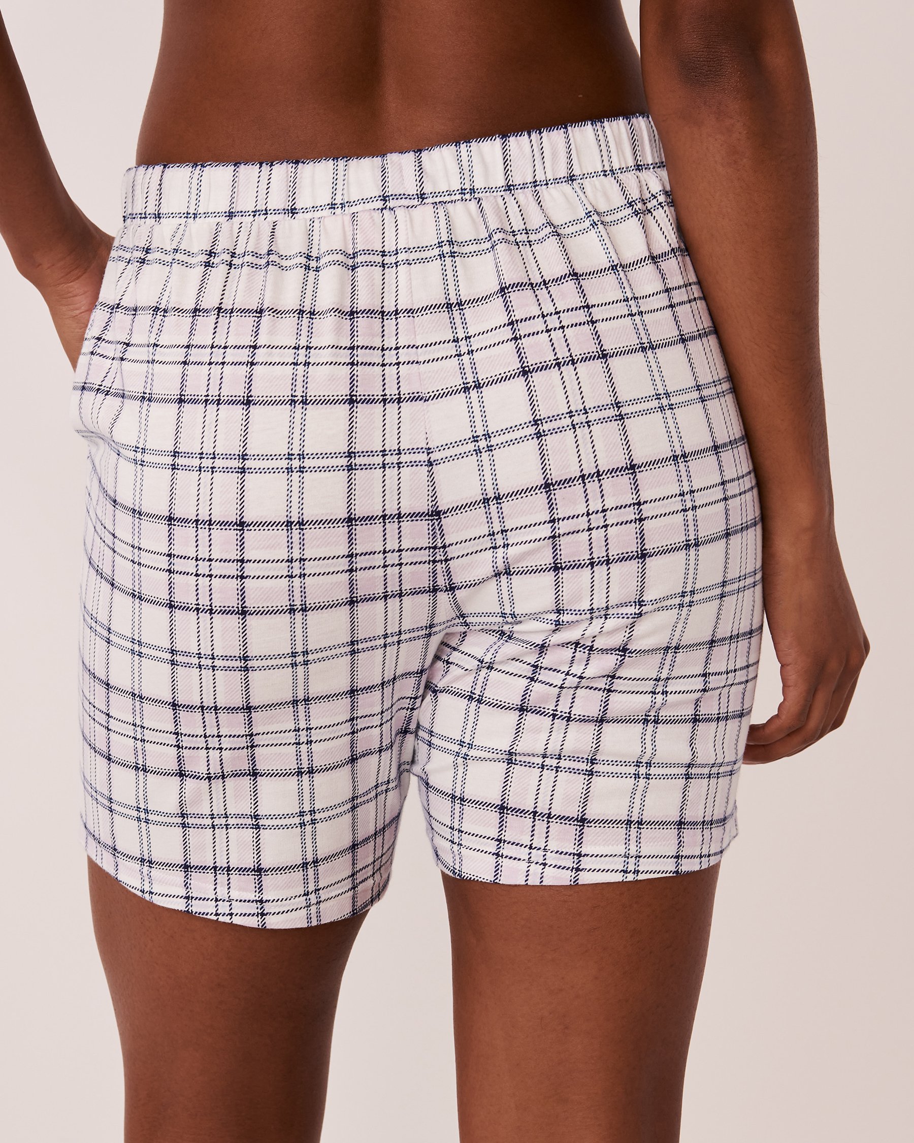 LA VIE EN ROSE Cotton Bermuda Plaid 40200388 - View2