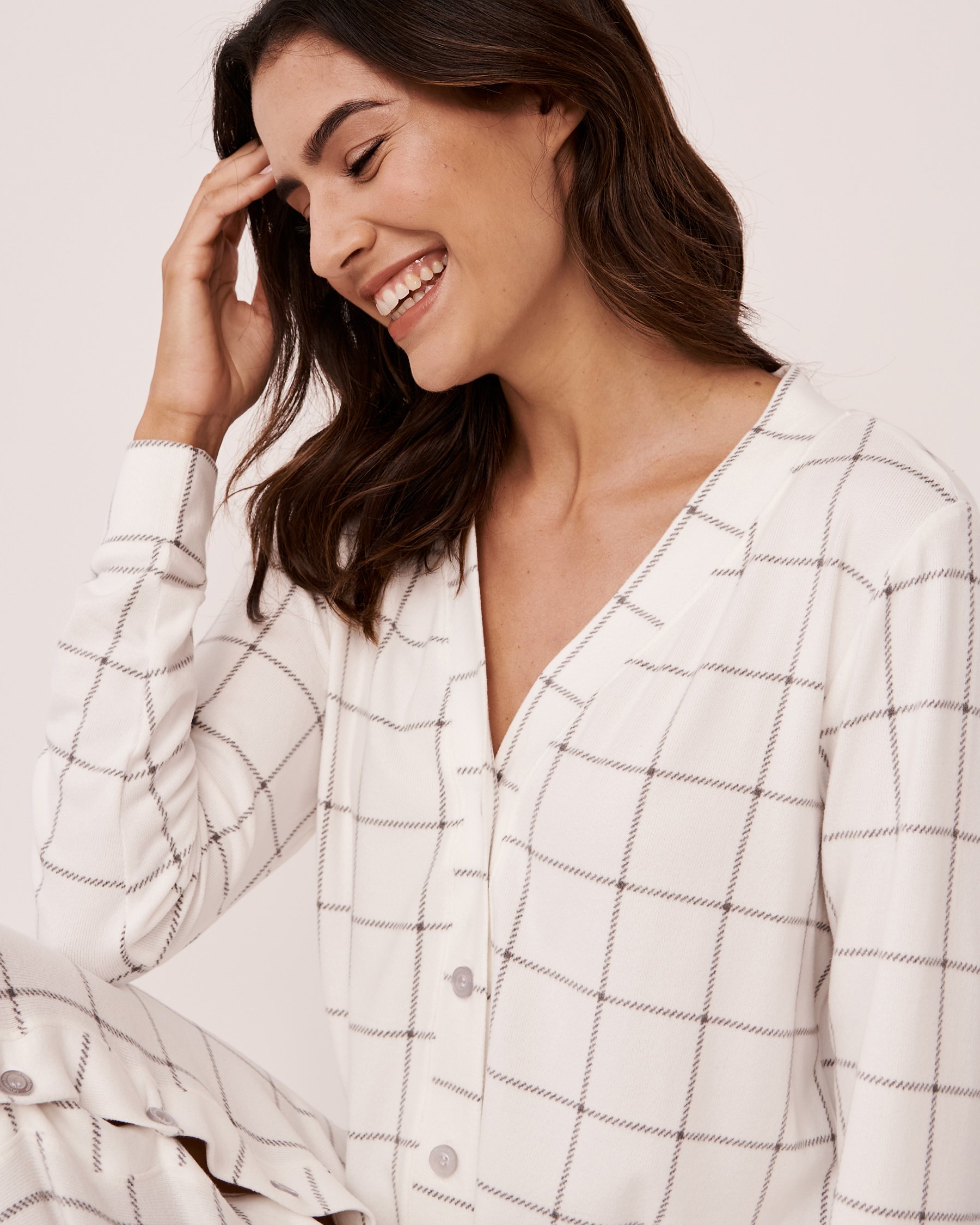 LA VIE EN ROSE Recycled Fibers Button-down Sleepshirt Tile 40500242 - View2