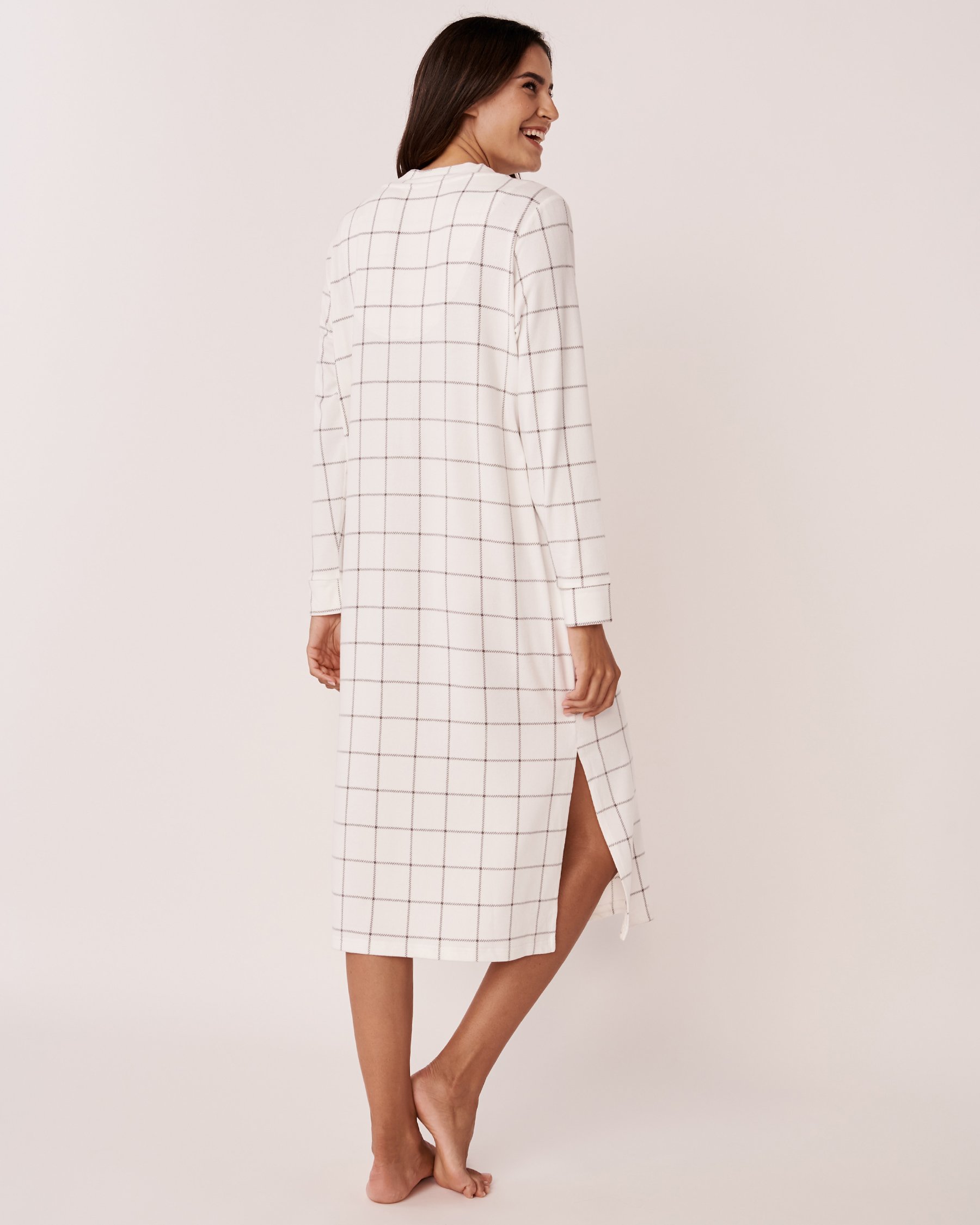 LA VIE EN ROSE Recycled Fibers Button-down Sleepshirt Tile 40500242 - View4