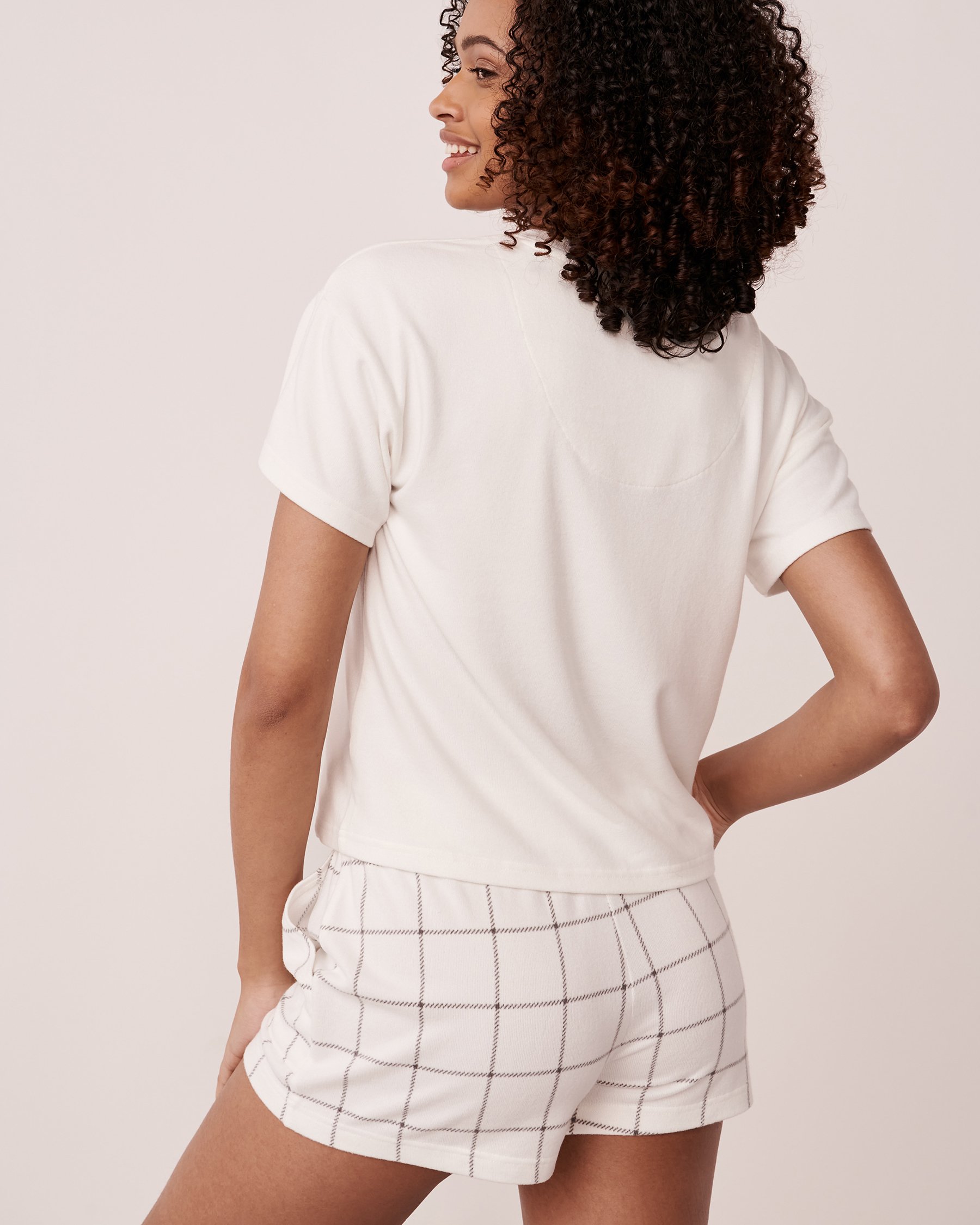 LA VIE EN ROSE Recycled Fibers Crew Neck T-shirt Snow white 40100391 - View7