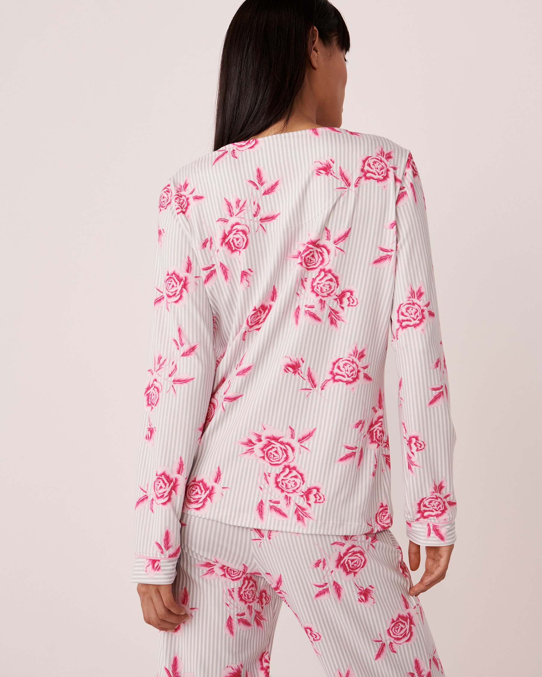 LA VIE EN ROSE Chandail ultra doux manches longues Roses 40100384 - View2