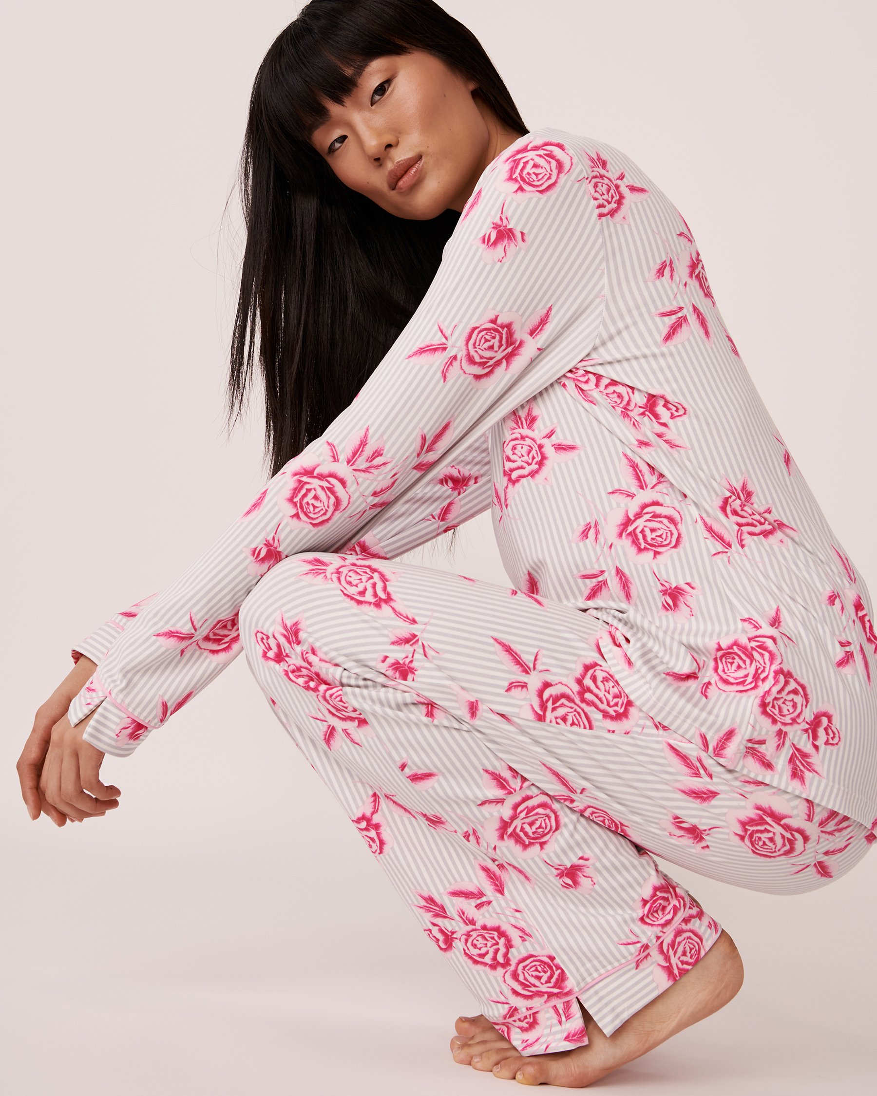 LA VIE EN ROSE Chandail ultra doux manches longues Roses 40100384 - View4